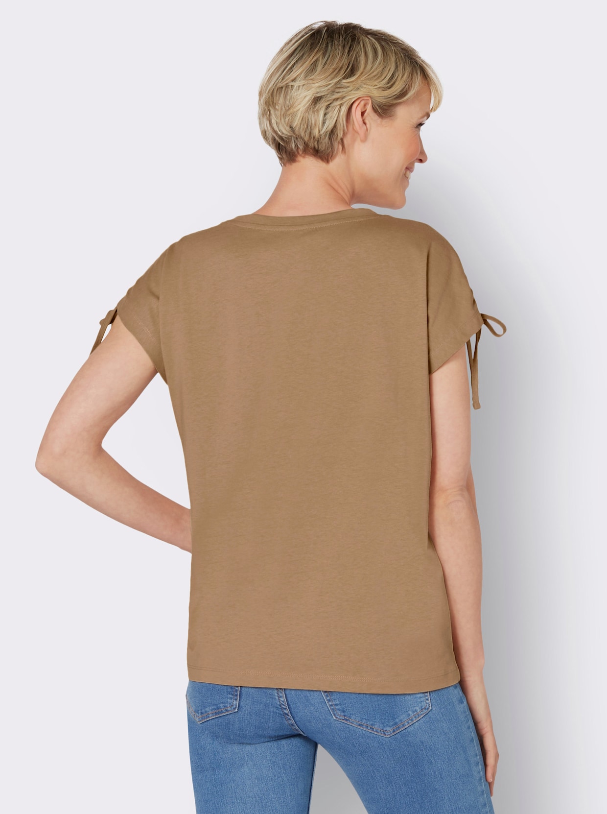 Shirt met korte mouwen - camel