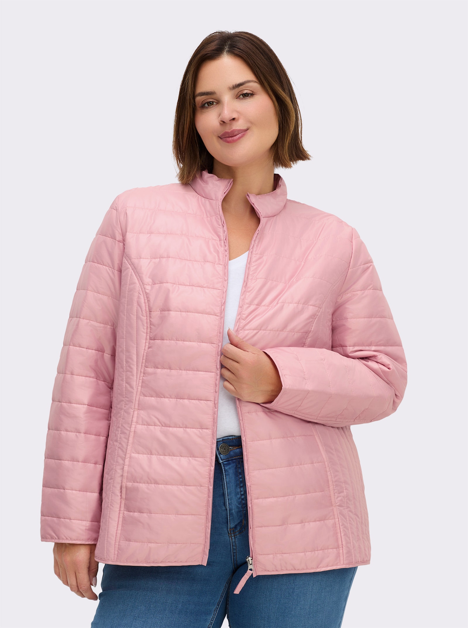 Steppjacke leicht wattiert - rosenquarz
