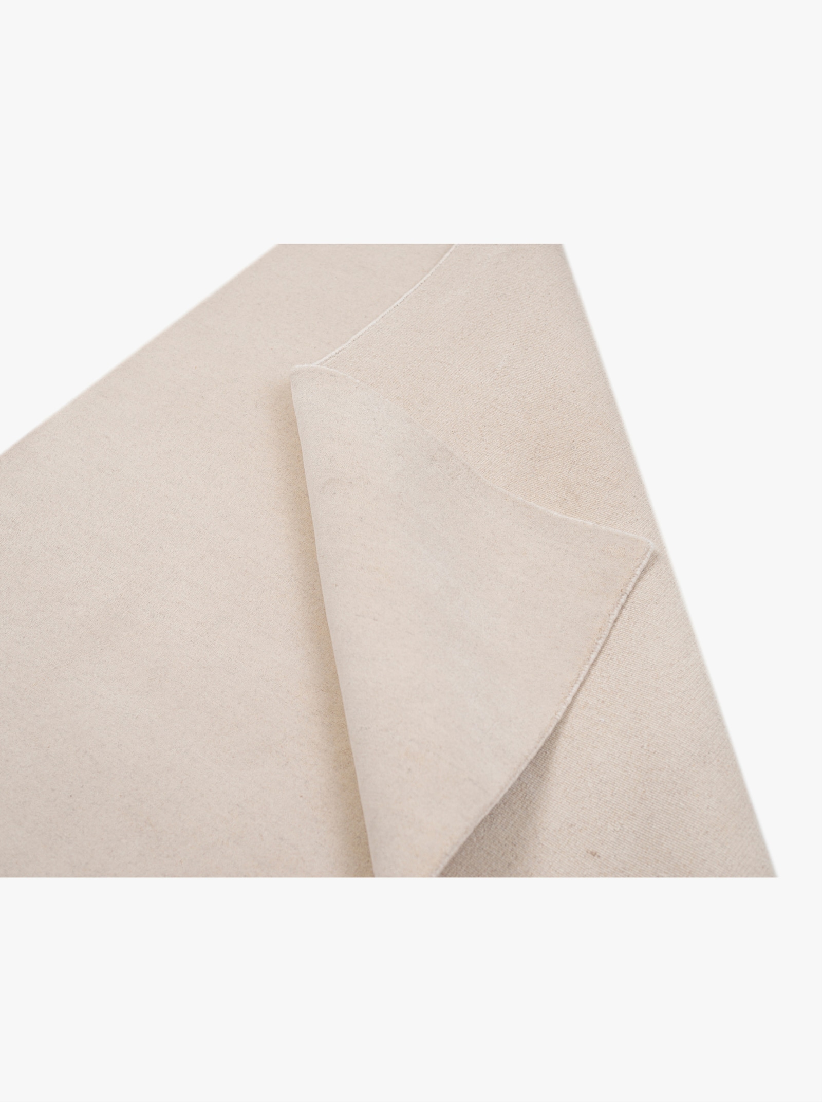 Theko Handwebteppich - wollweiß