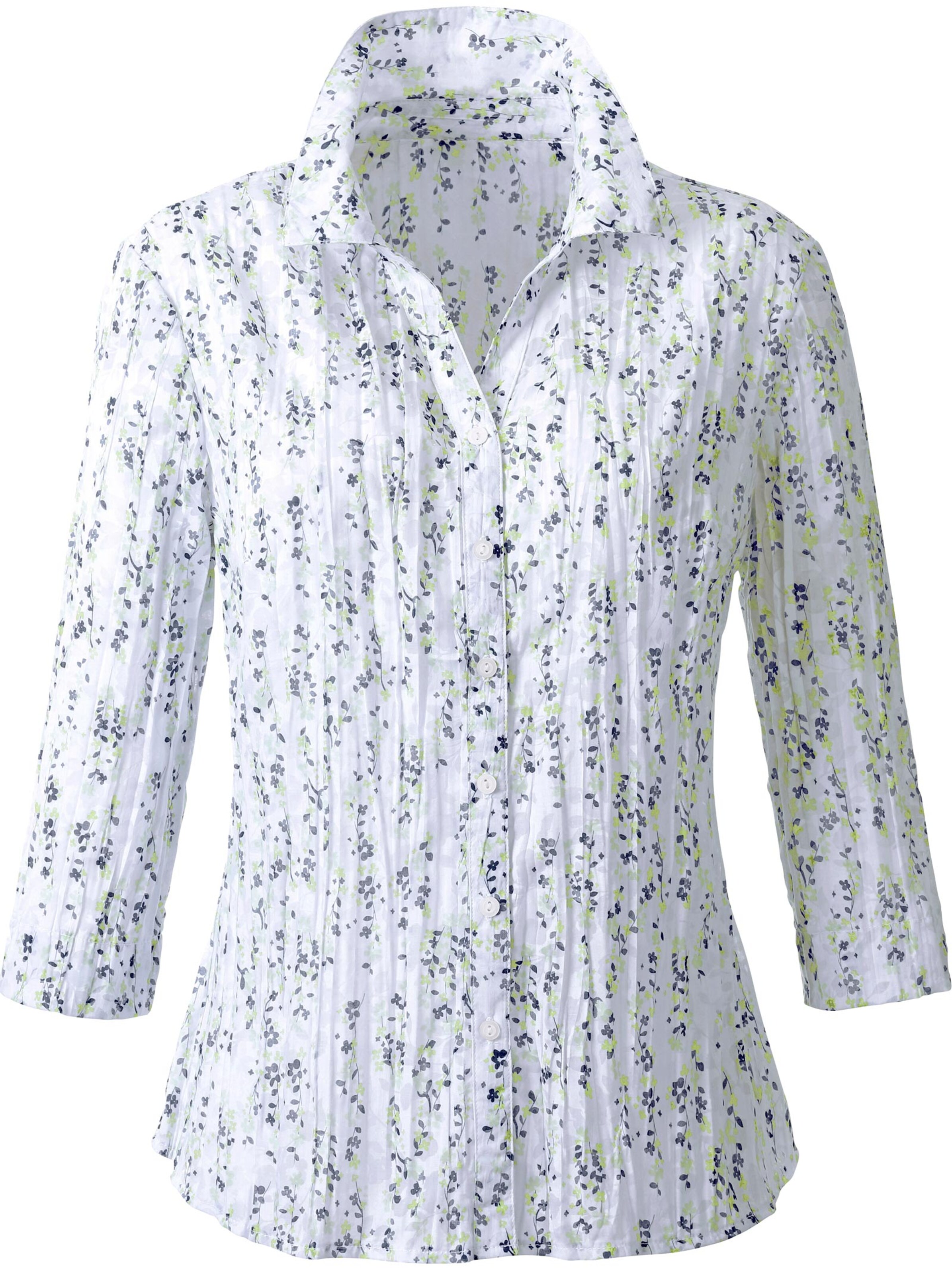 Bluse - pistazie-gemustert