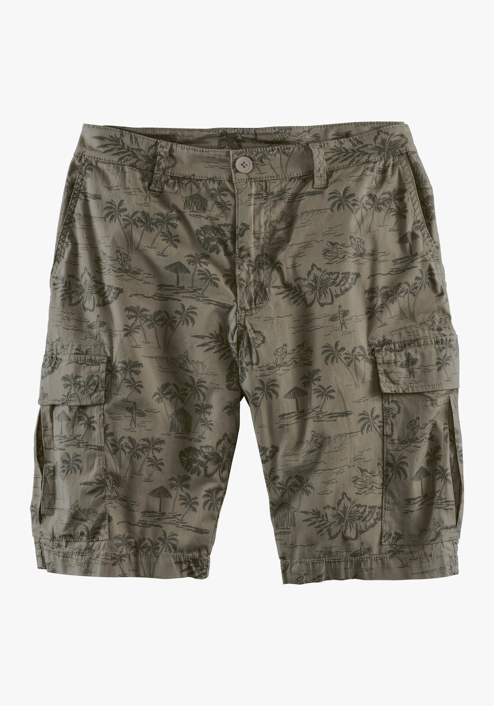 John Devin Cargoshort - kaki bedrukt