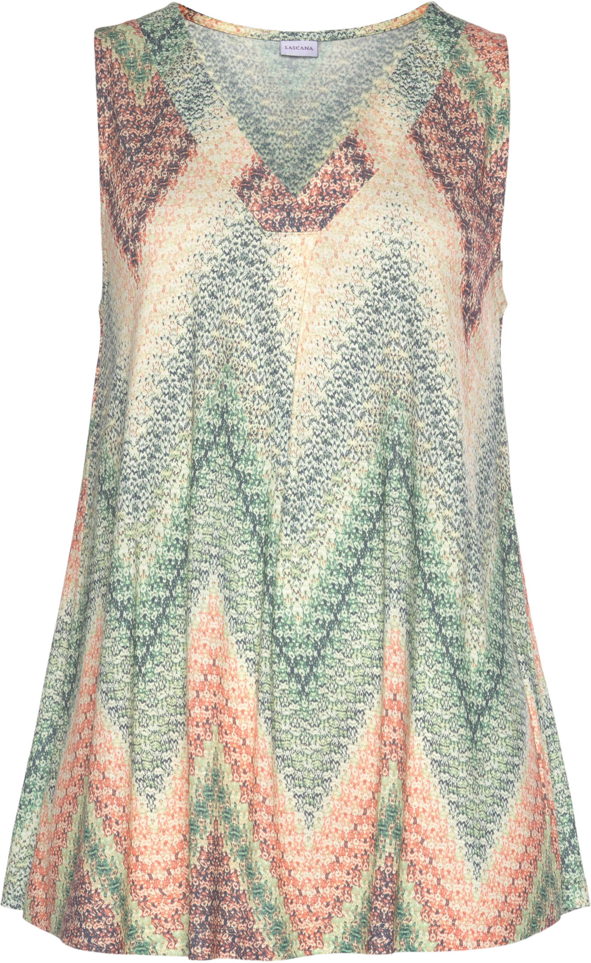 Witt Weiden Damen Tanktop grün rost aubergine bedruckt  - Onlineshop Witt Weiden