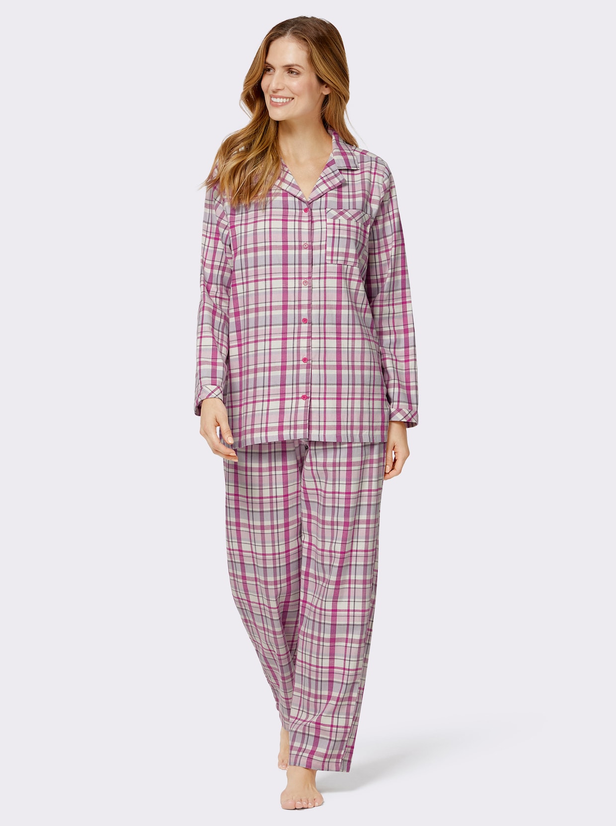 Comtessa Pyjama - rosé-kariert