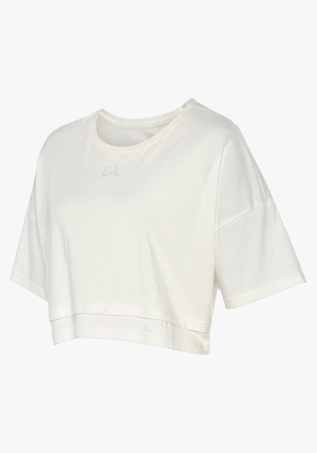 LASCANA Shirt met korte mouwen - zand