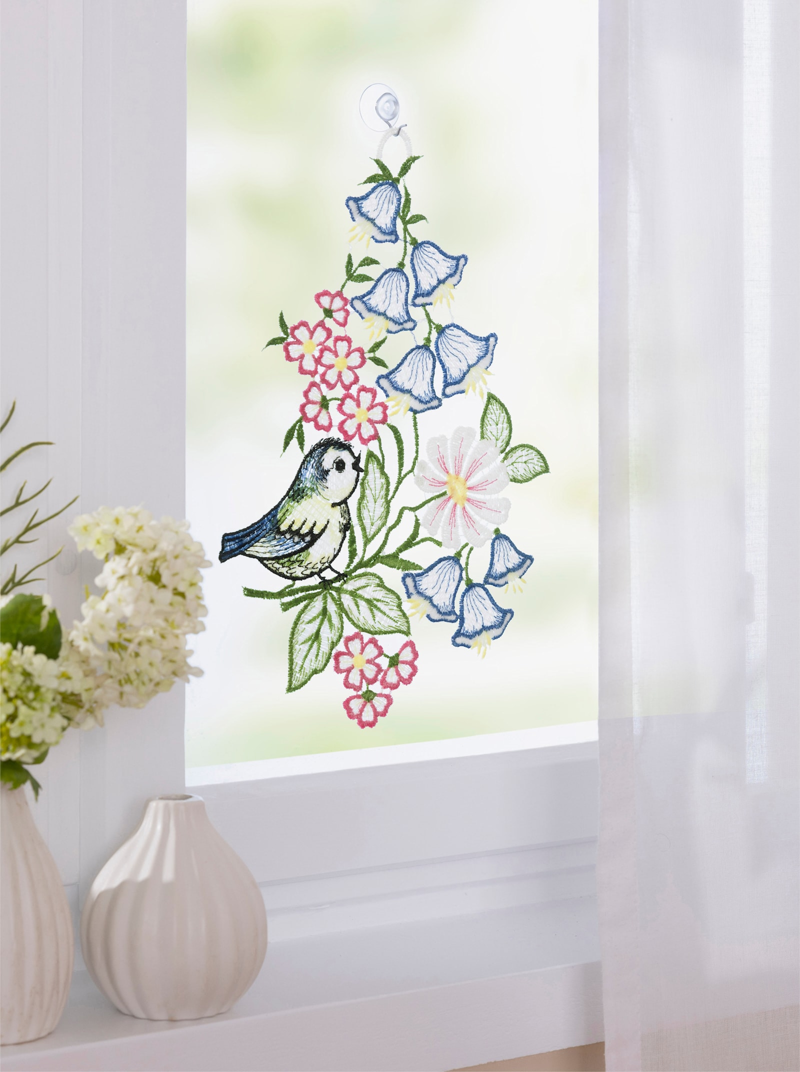 Fensterbild - hellblau