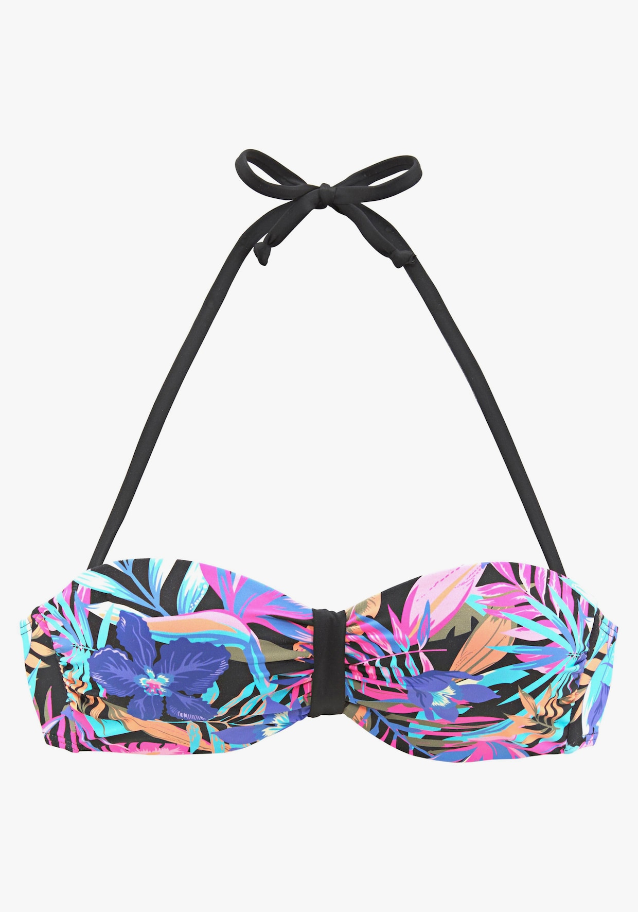 Bench. Bandeau-Bikini-Top - schwarz-bedruckt