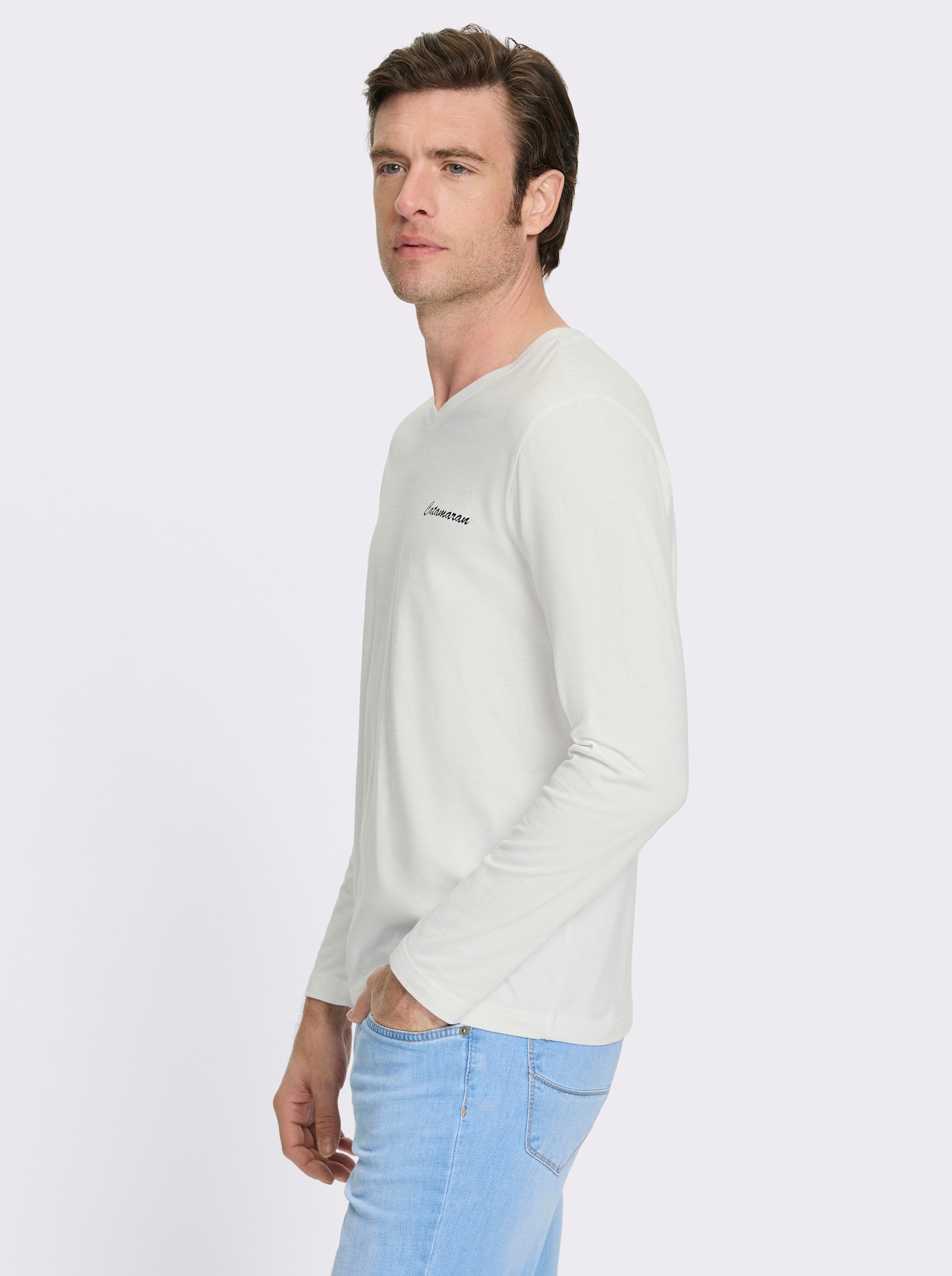 Catamaran Langarmshirt - schwarz + weiß