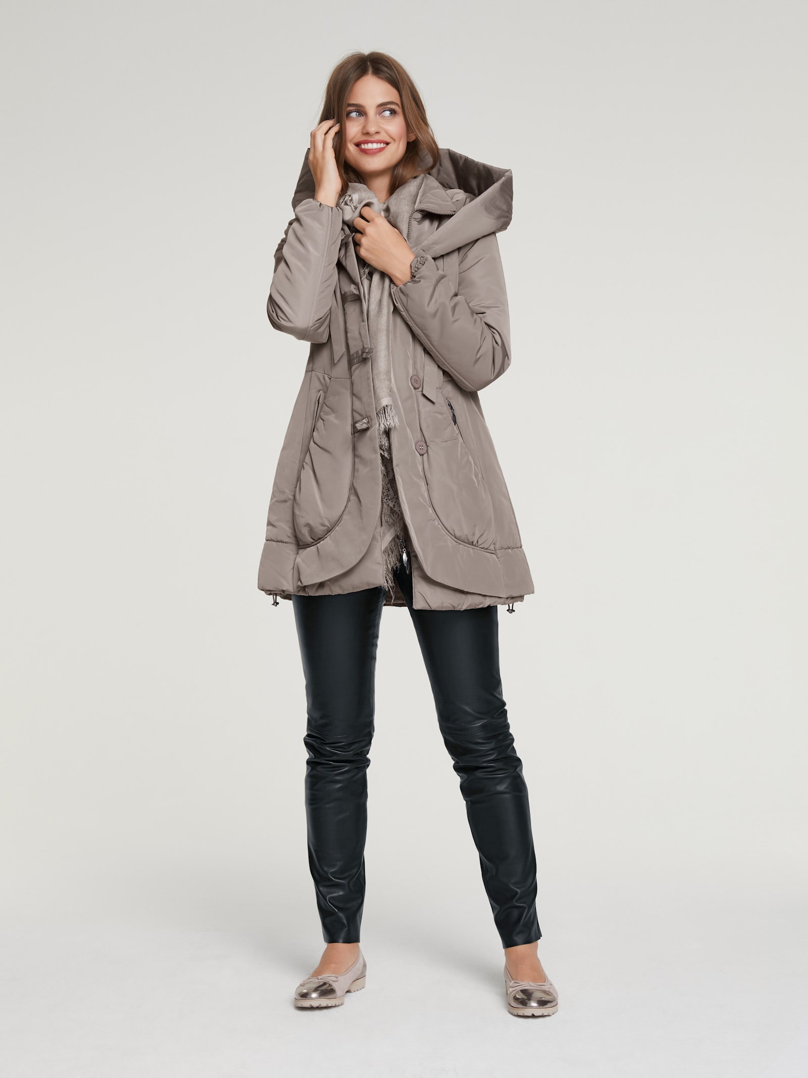 heine Parka mit leichter Wattierung - taupe