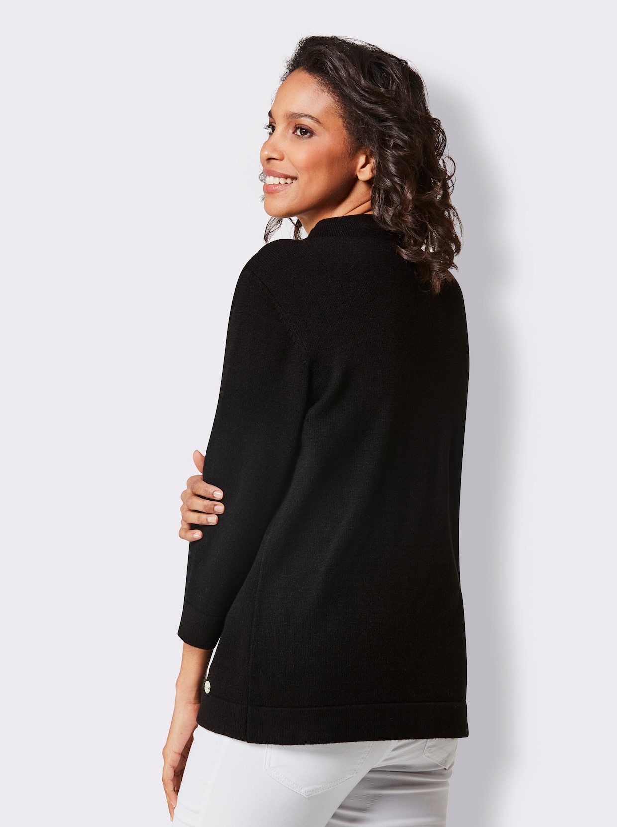 CREATION L PREMIUM Pullover met 3/4-mouwen - zwart