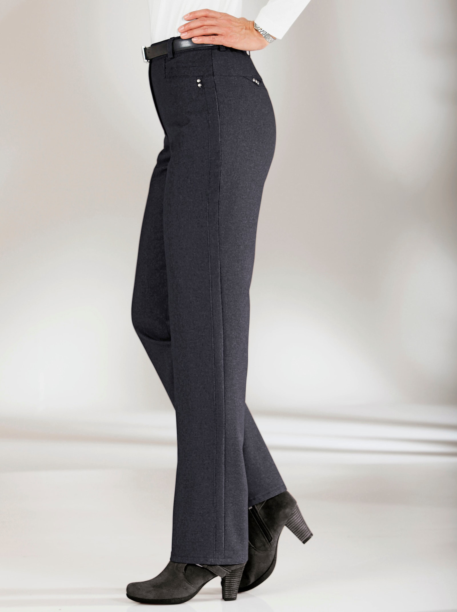 Thermohose wärmend gefüttert - anthrazit-meliert