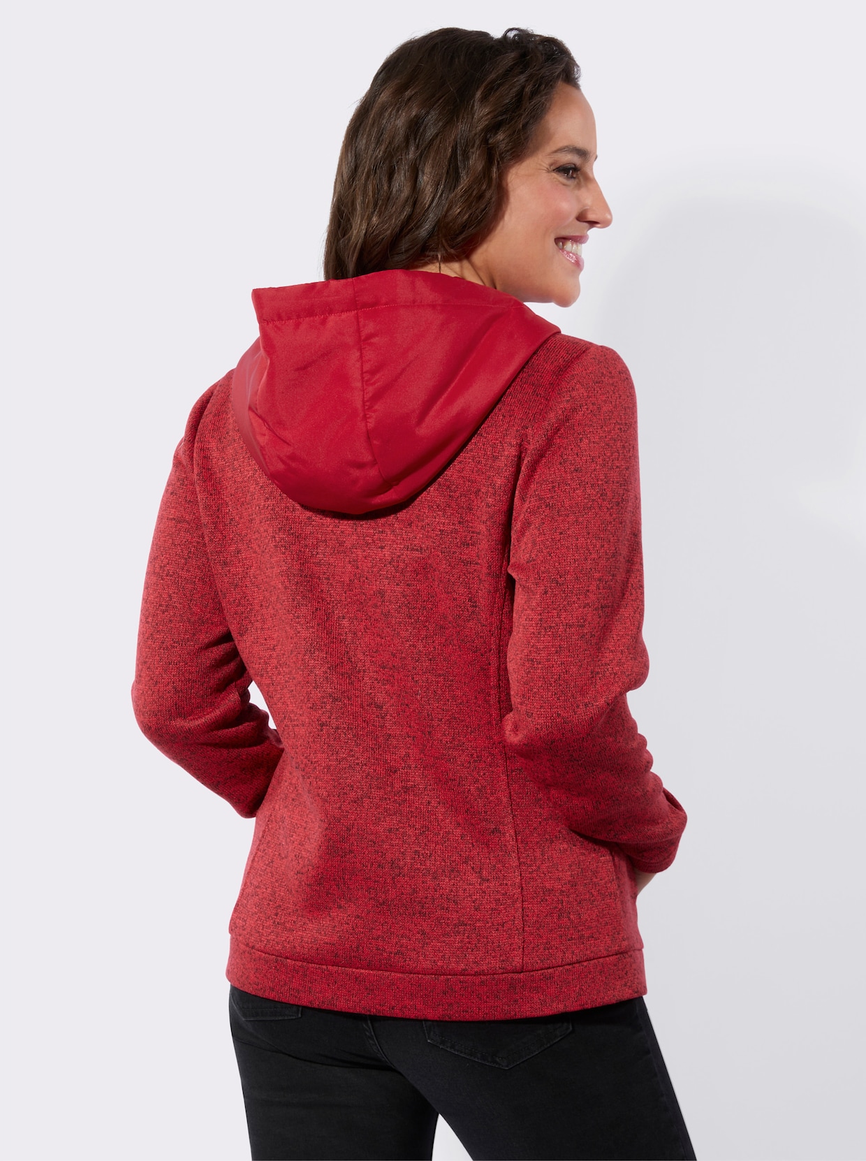 Shirtjacke - erdbeere-meliert
