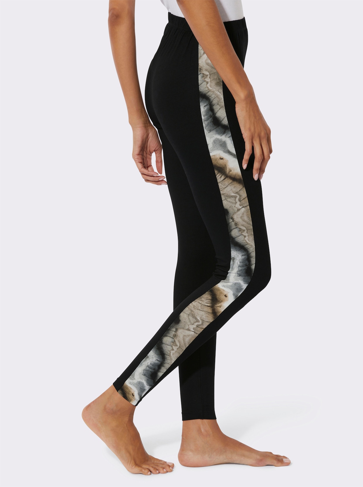 feel good Leggings - schwarz-camel