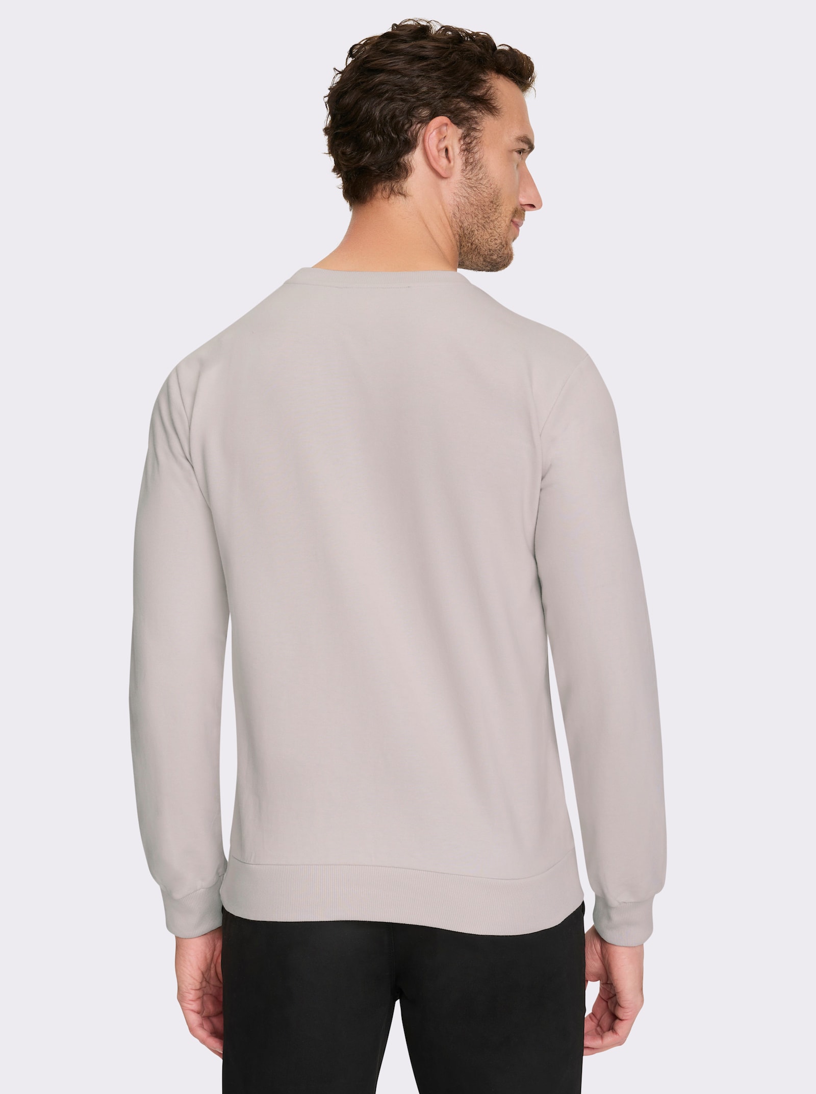 Catamaran Sweatshirt mit Bündchenabschlüssen - hellgrau