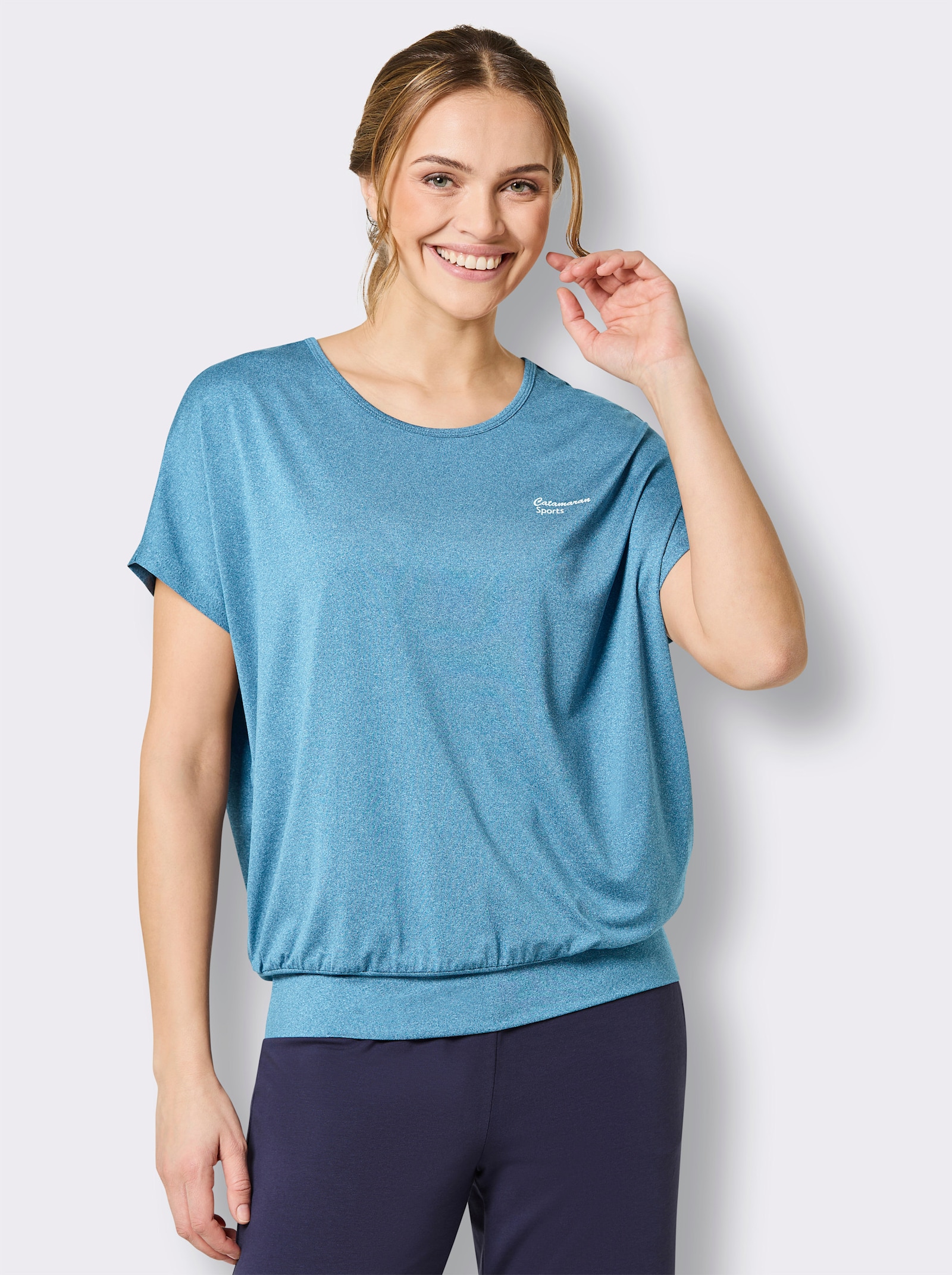 Catamaran Sports Funktionsshirt , atmungsaktiv und schnell trocknend - aqua-meliert