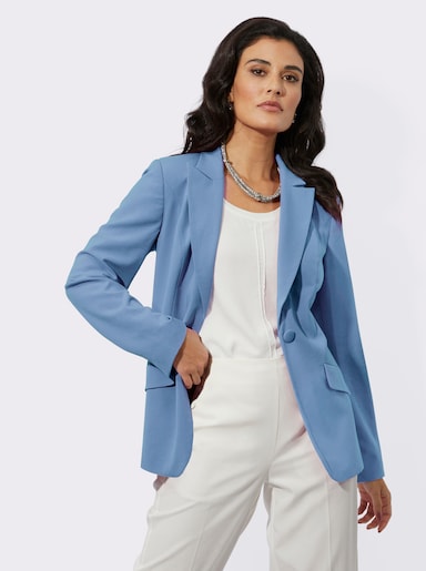 Blazer mit Knopfverschluss - himmelblau