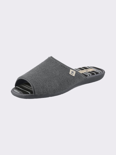 Pantoffel in Textil-Qualität - grau