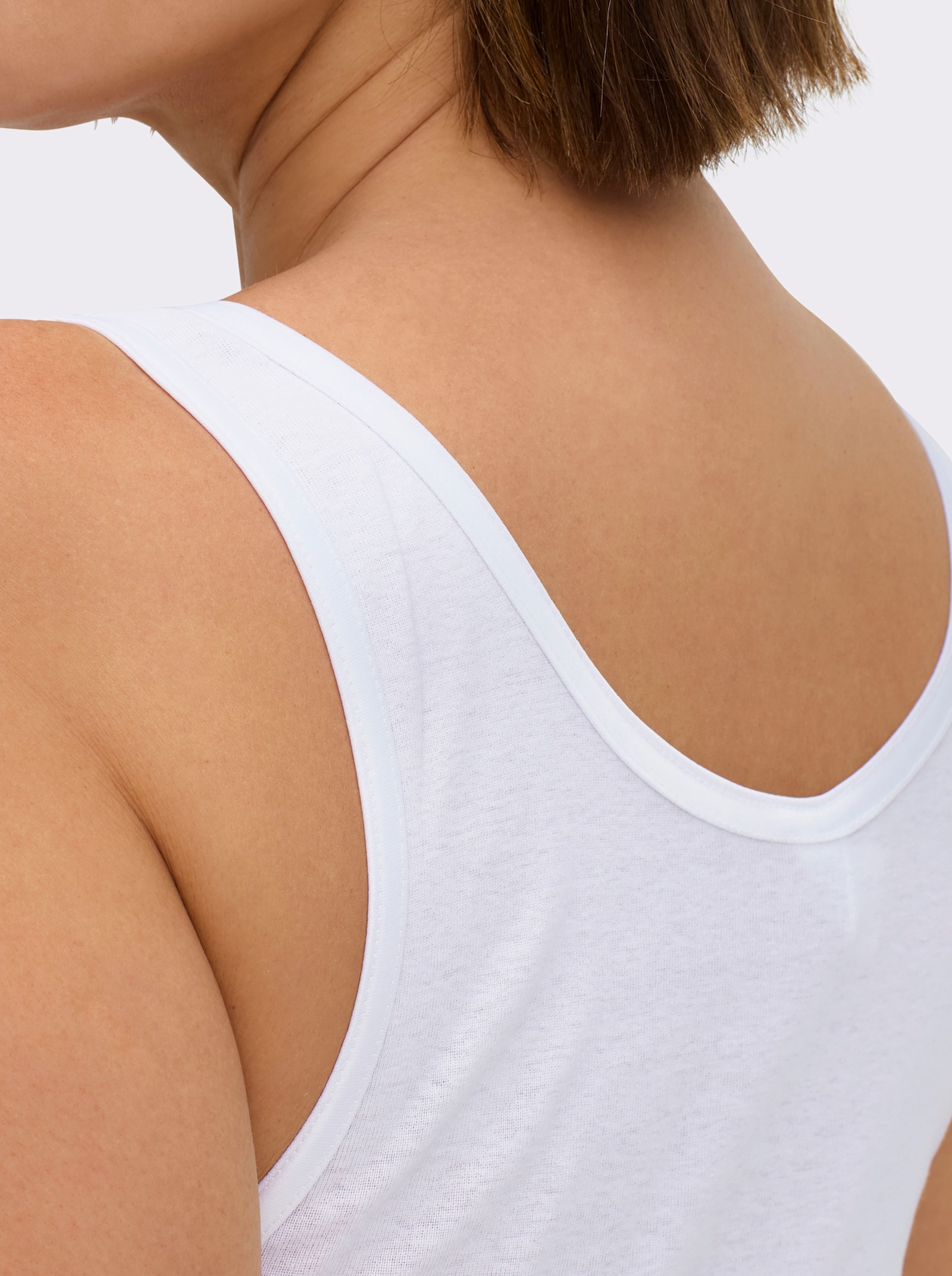 wäschepur Achseltop - 4 Stück weiß