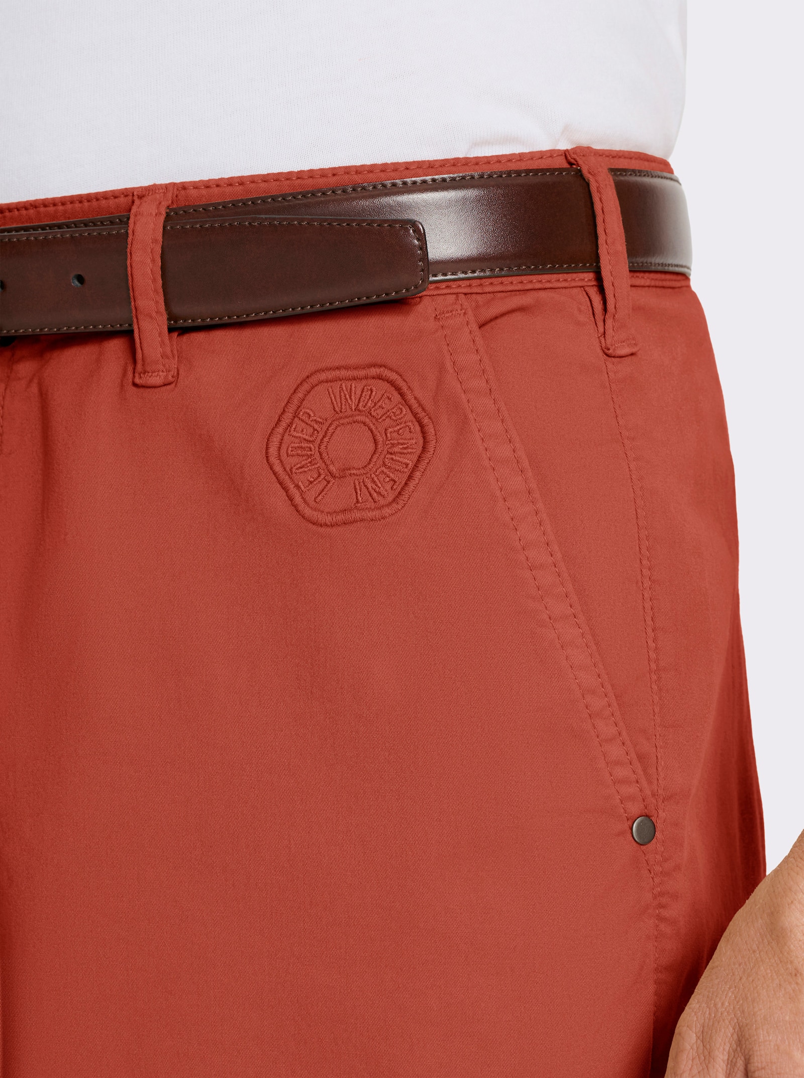Marco Donati Bermudas aus Twill-Qualität - rostrot