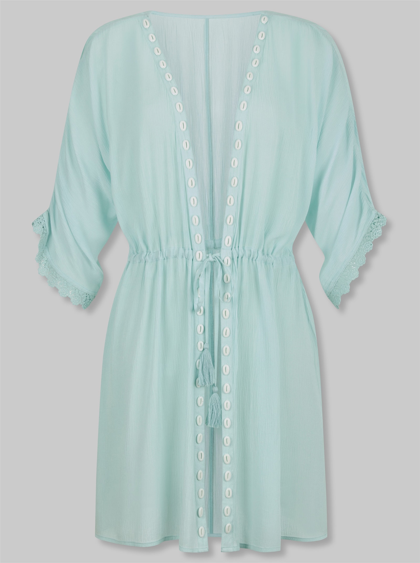 heine Tunika mit Muschel-Besatz - mint