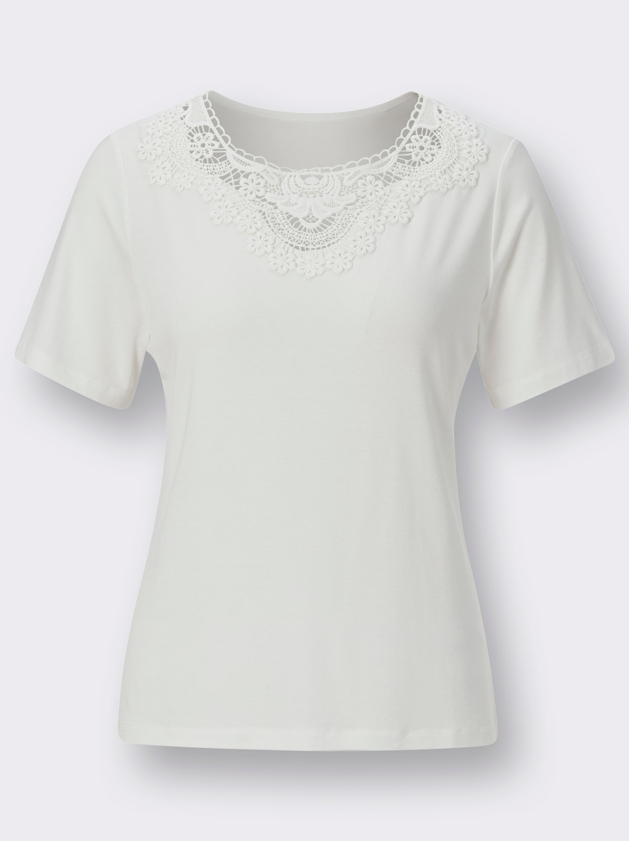 T-shirt en dentelle - écru