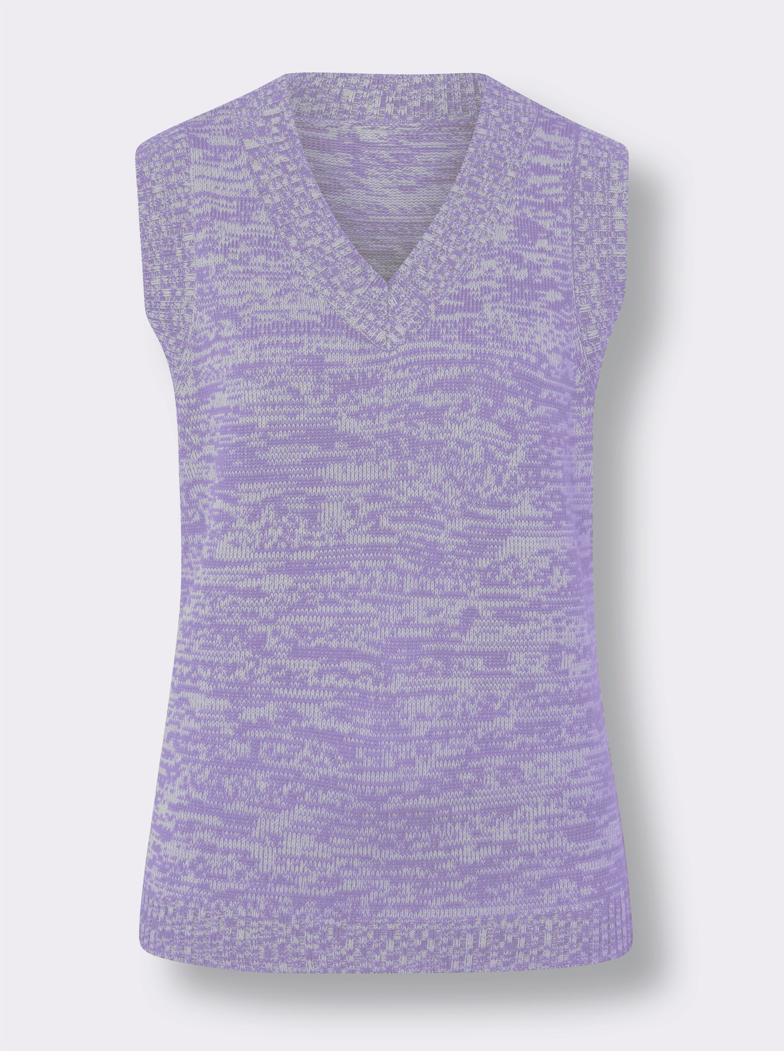 Slip-over van gemêleerd materiaal - lavendel gemêleerd