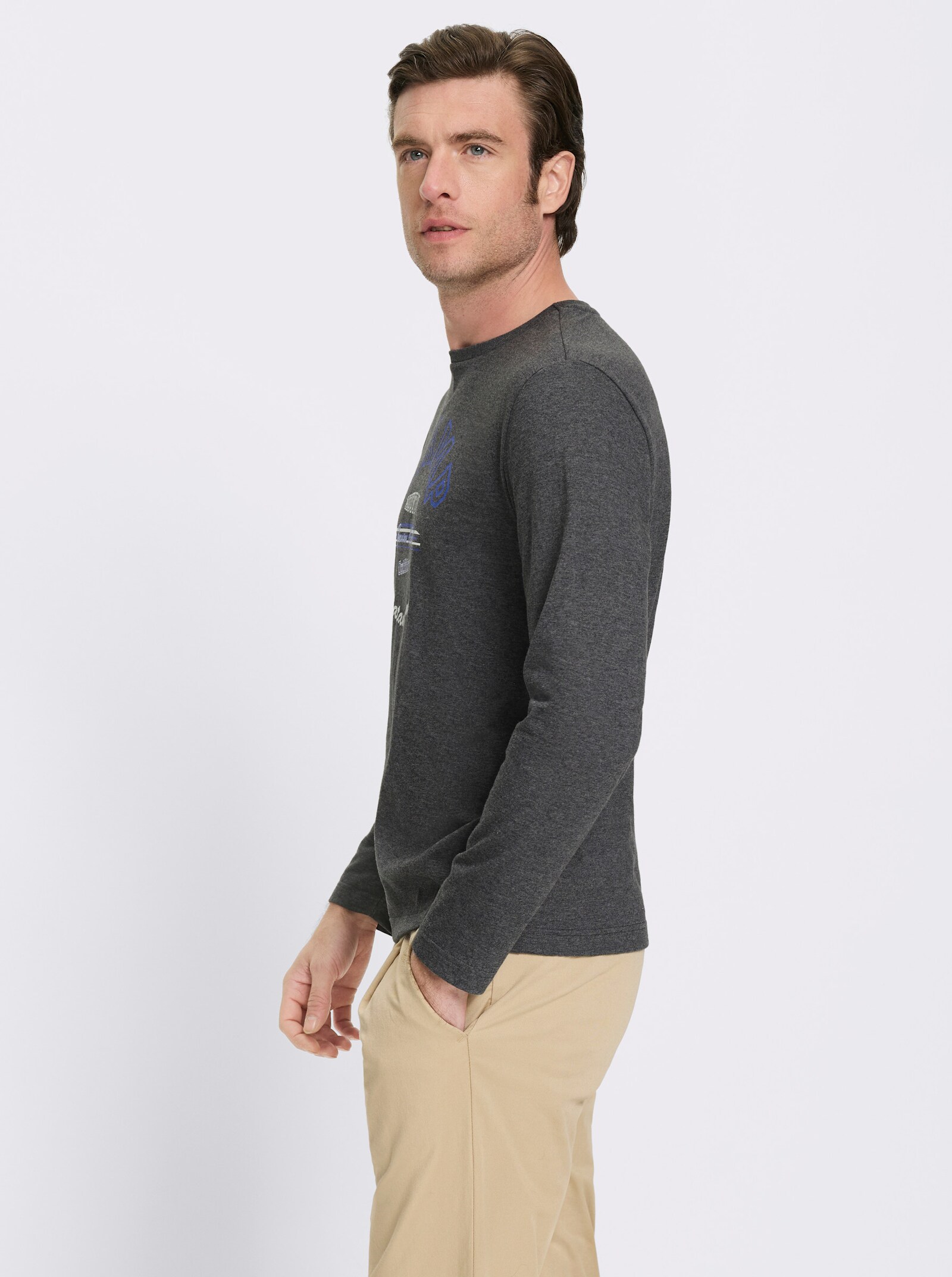 Catamaran Langarmshirt - graphit-bedruckt