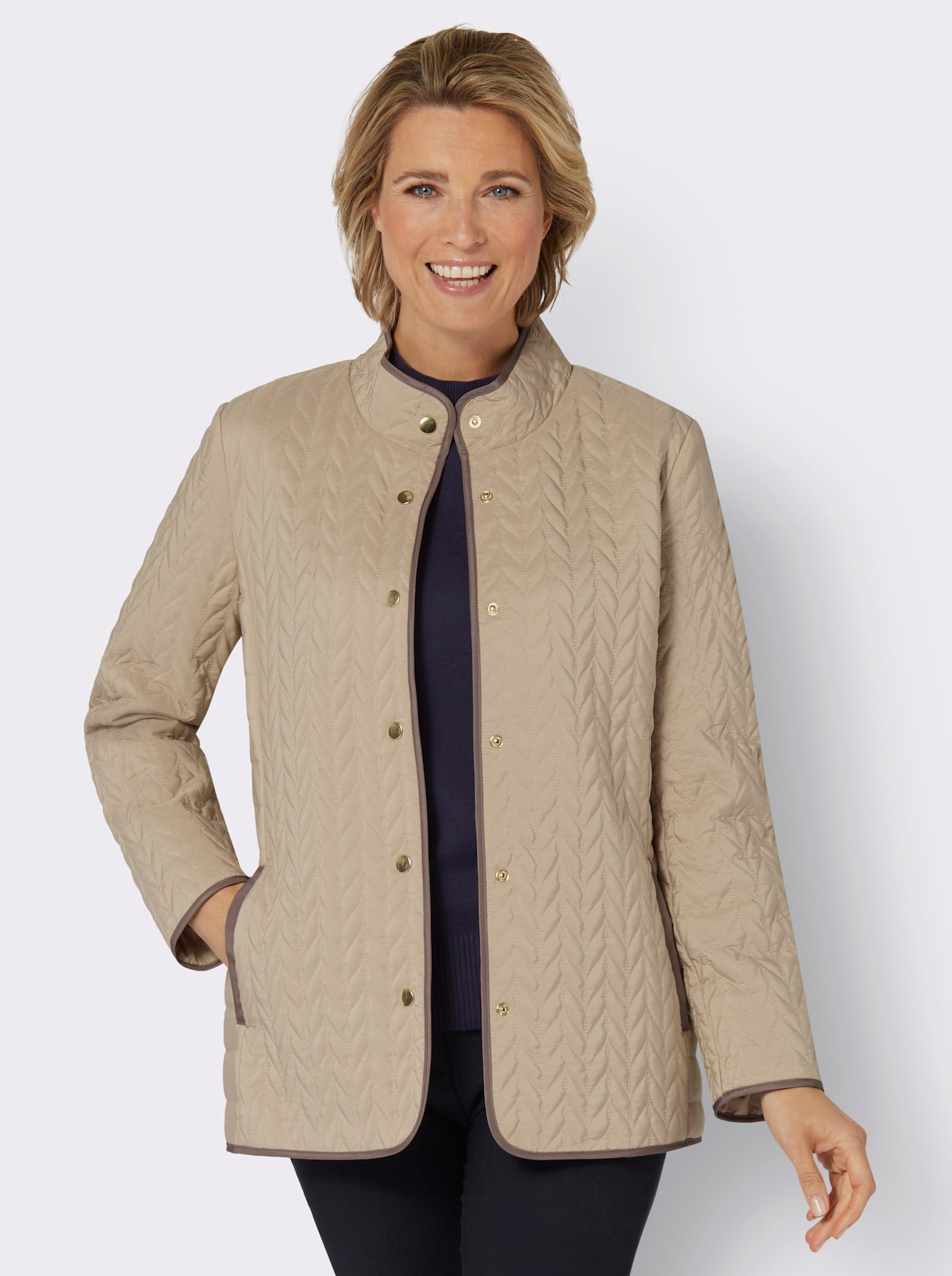 Steppjacke mit Druckknopfleiste - sesam