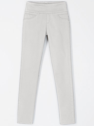 Schlupfhose mit hohem Dehnbund - weiß