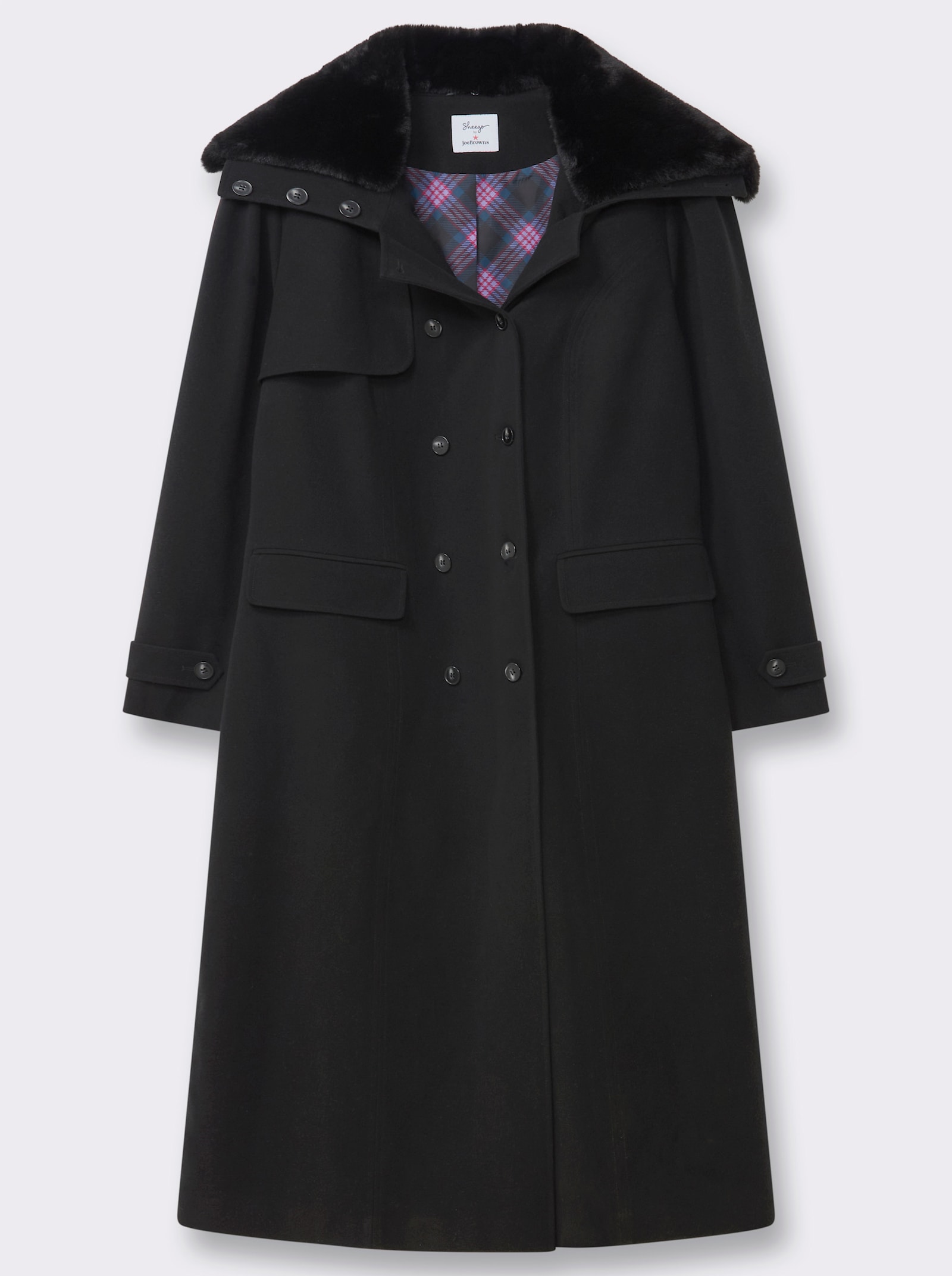 sheego by Joe Browns Mantel im taillierten Schnitt - schwarz