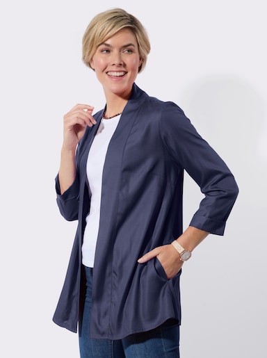 Blusenjacke in feuchtigkeitsregulierender Qualität - marine