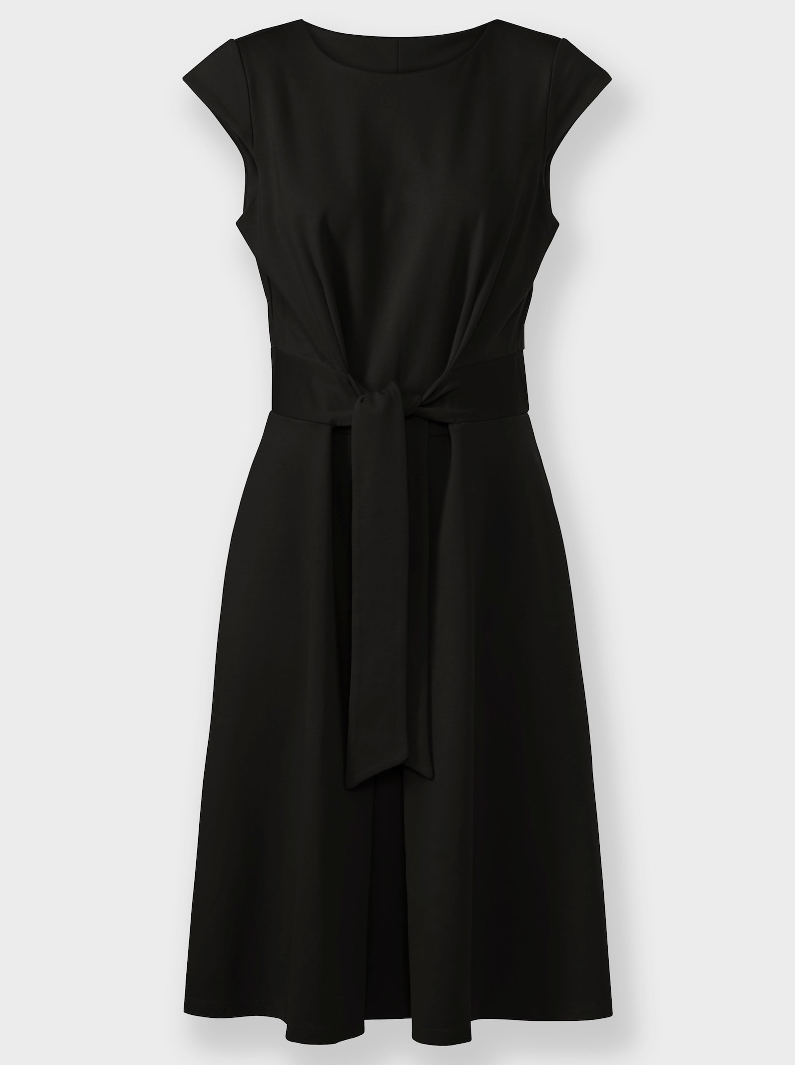 heine Etuikleid inklusive Bindegürtel - schwarz