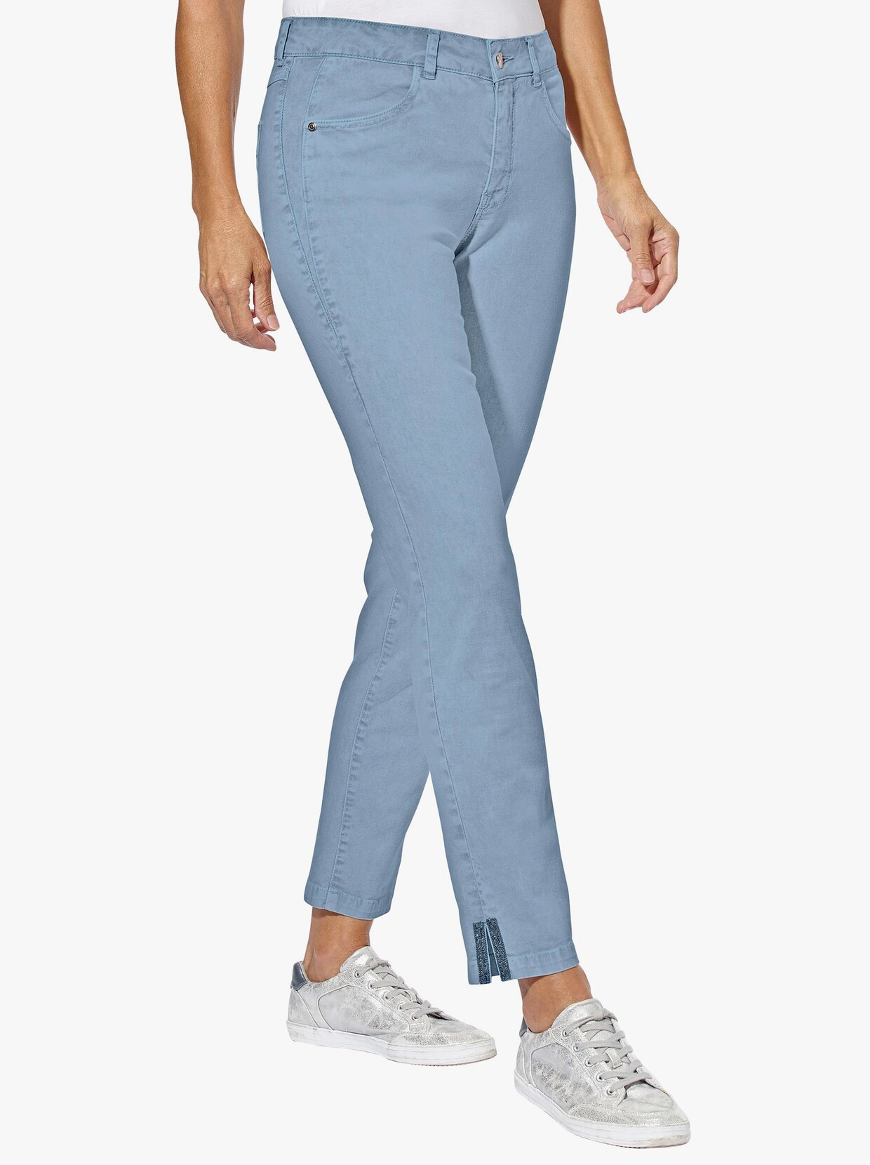 Stretch-Jeans - blue-bleached