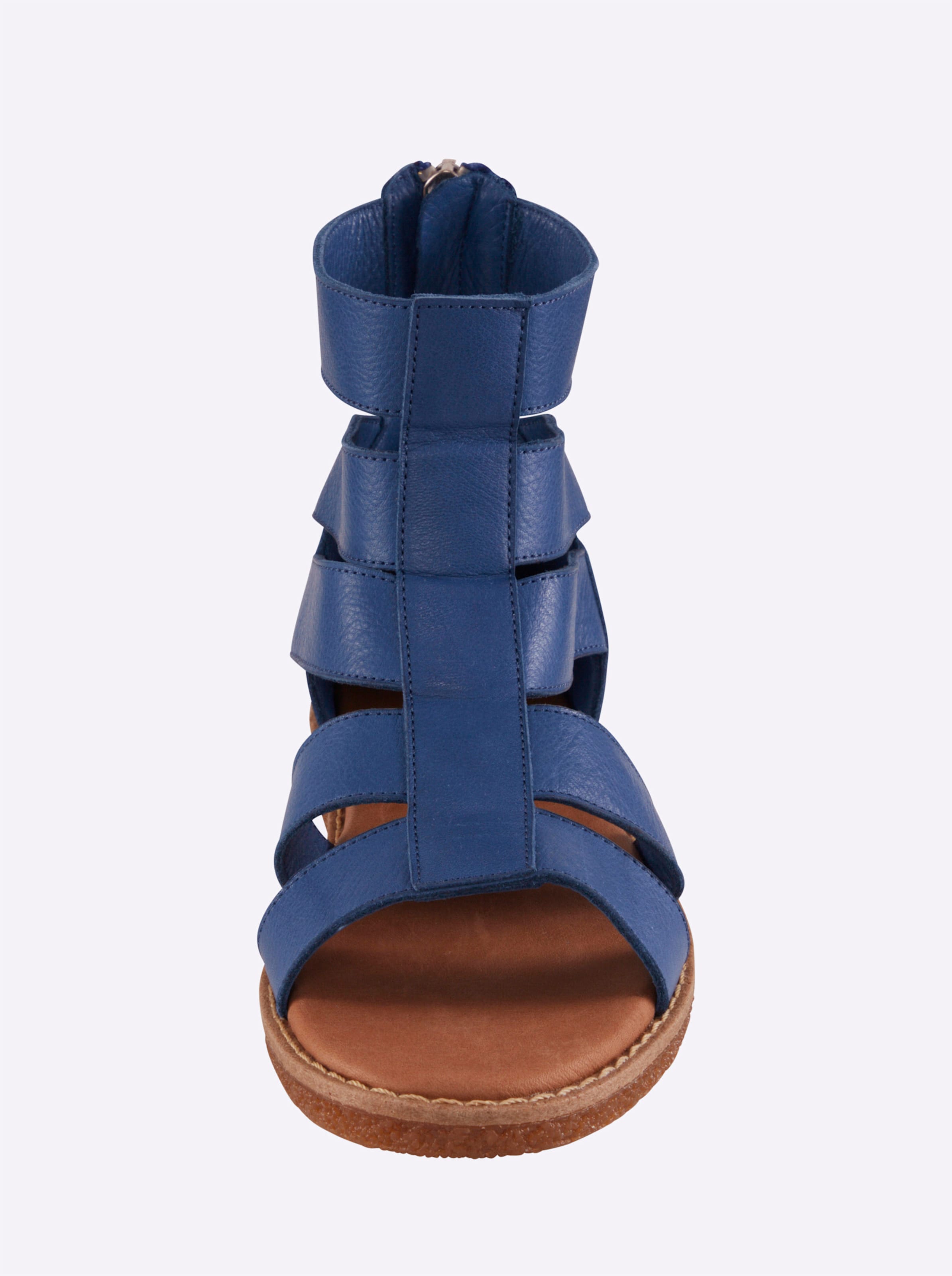und Blau günstig Kaufen-Sandale in blau von Andrea Conti. Sandale in blau von Andrea Conti <![CDATA[Sandale Up-to-date mit breiten Riemen und Reißverschluss hinten. Aus weichem Rind-Nappaleder. Futter und Innensohle: Leder. Absatzhöhe ca. 20 mm.]]>. 