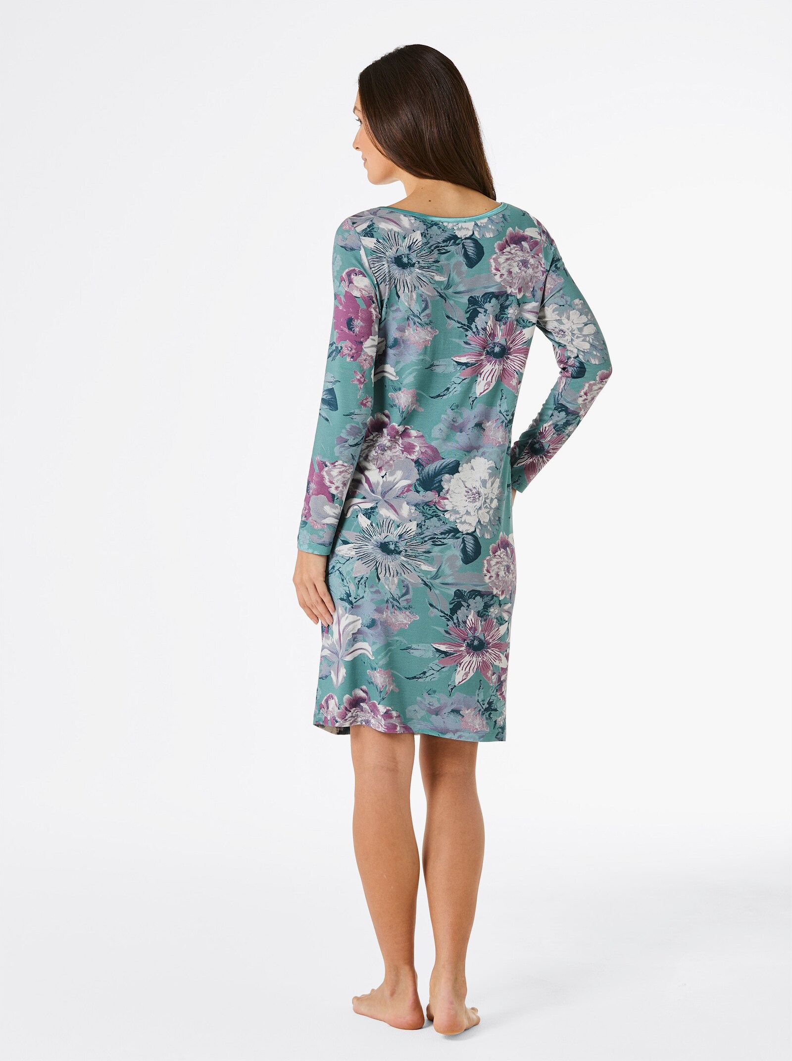 CREATION L PREMIUM Nachthemd van modal - jade/heide bedrukt