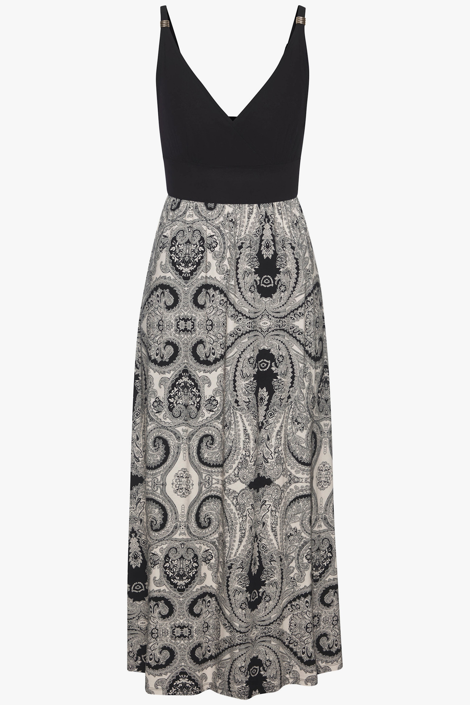 LASCANA Robe longue - noir-crème imprimé