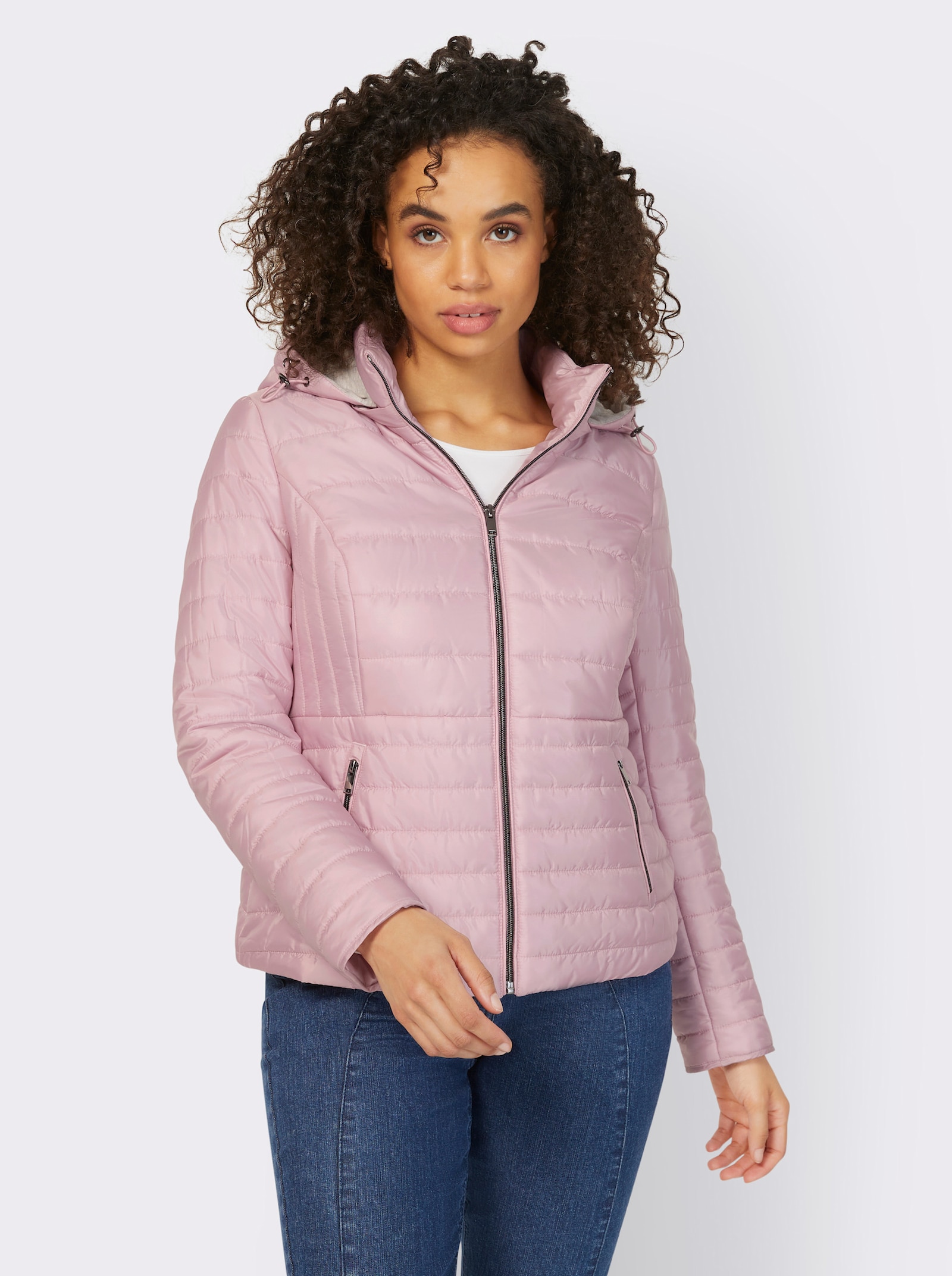 heine Steppjacke mit abtrennbarer Kapuze - rosé
