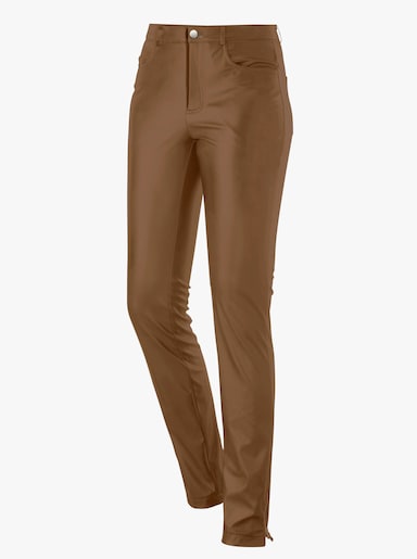 Pantalon en imitation cuir - marron