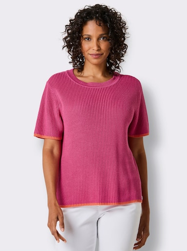 CREATION L PREMIUM Kurzarmpullover - fuchsia