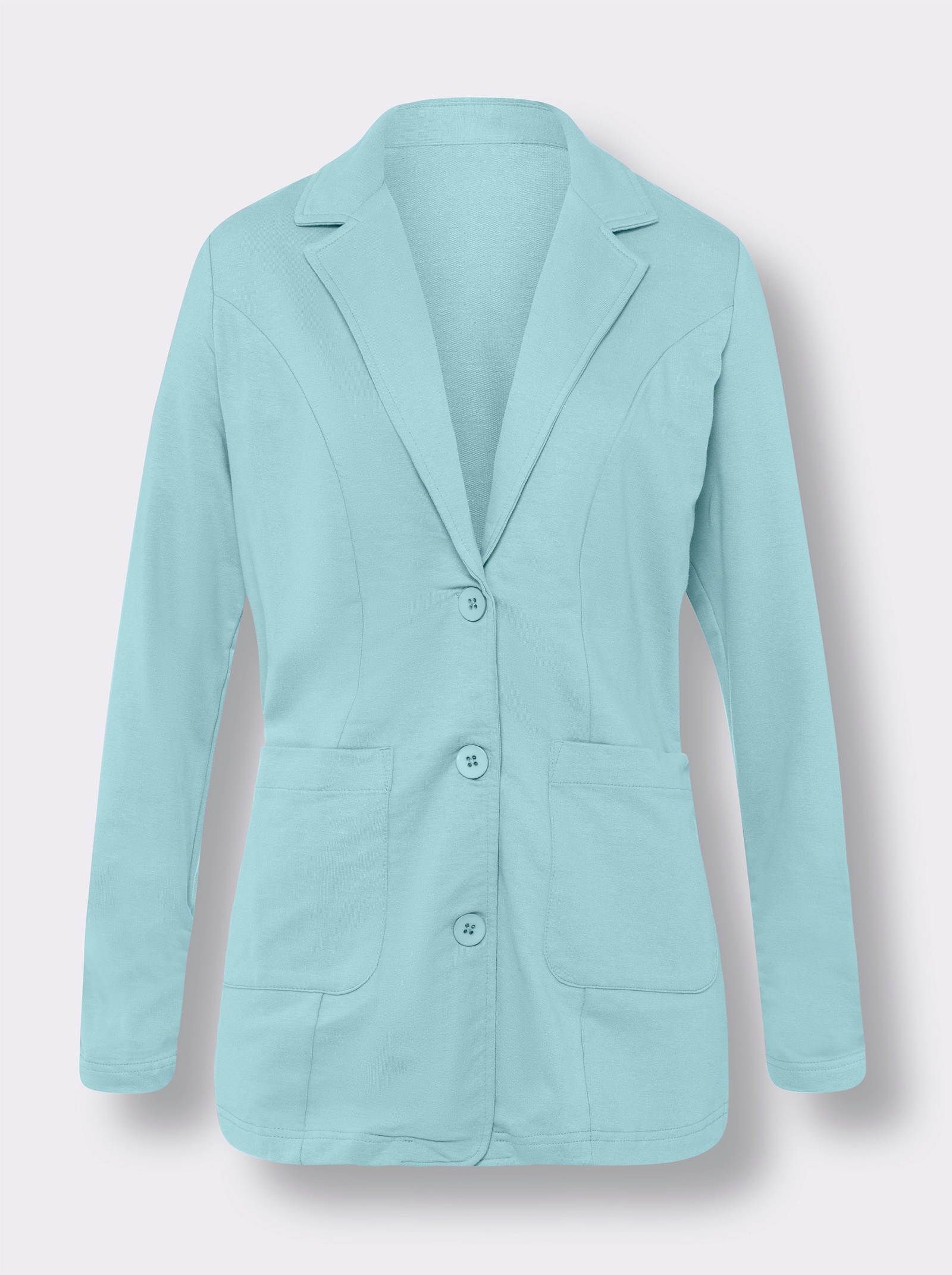 Sweatblazer am Ärmel gerafft - mint