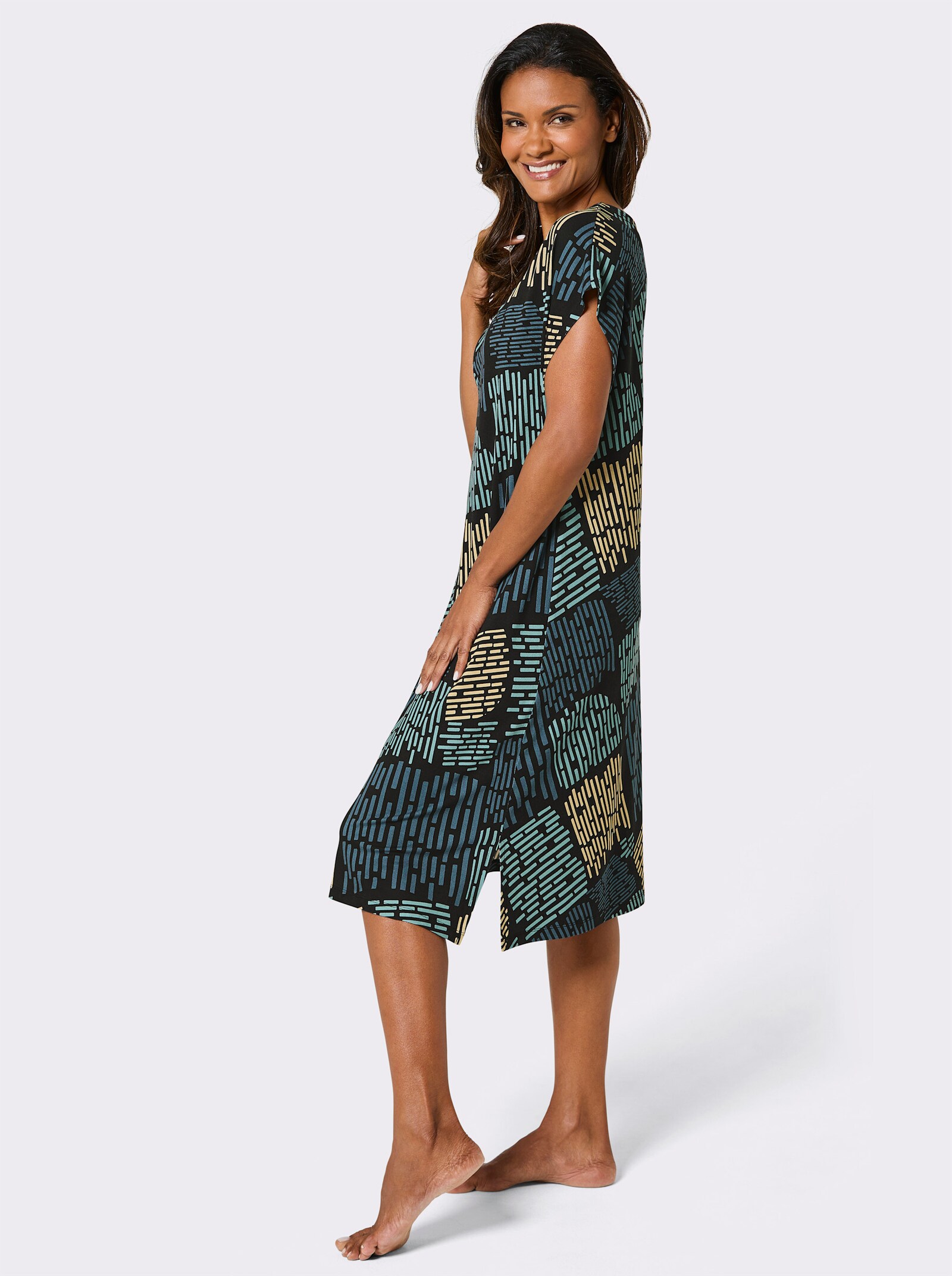 feel good Strandkleid - schwarz-topas