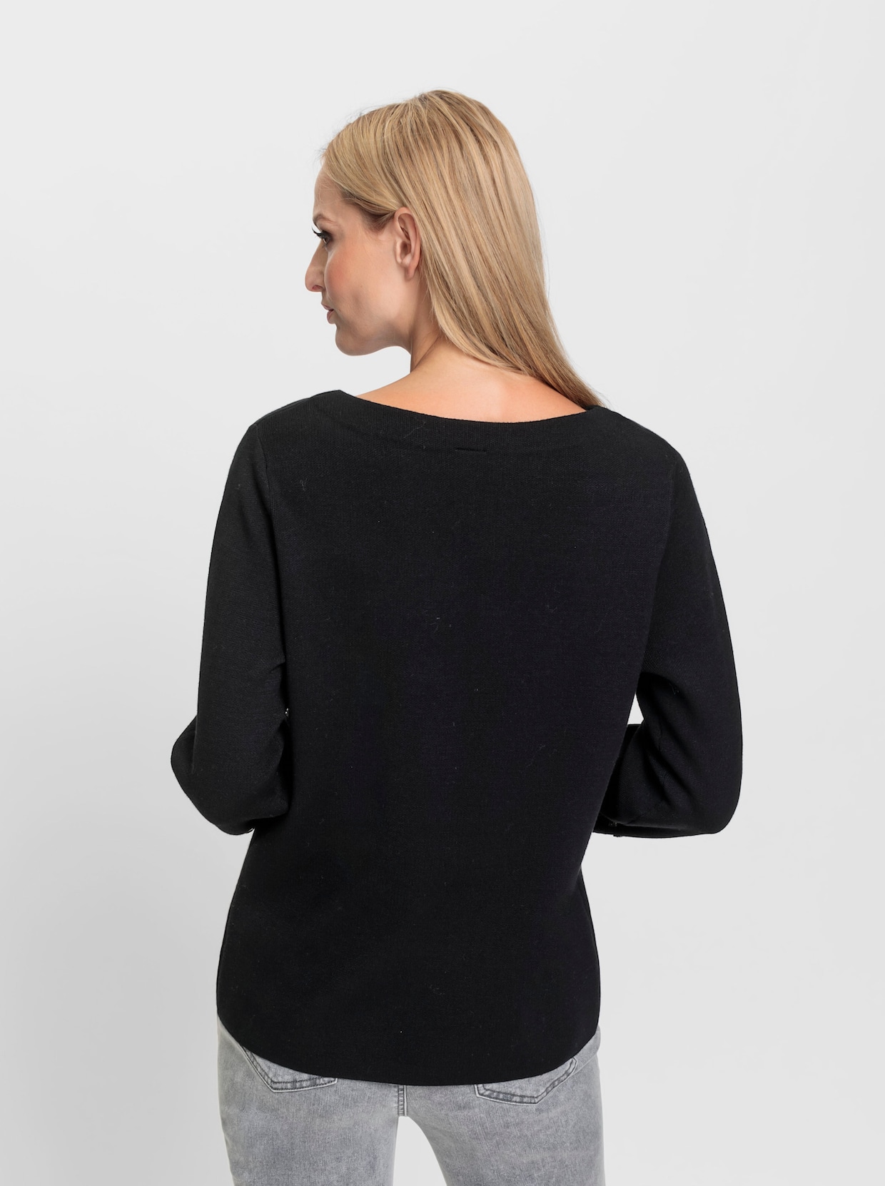 heine Pullover met 3/4-mouwen - zwart