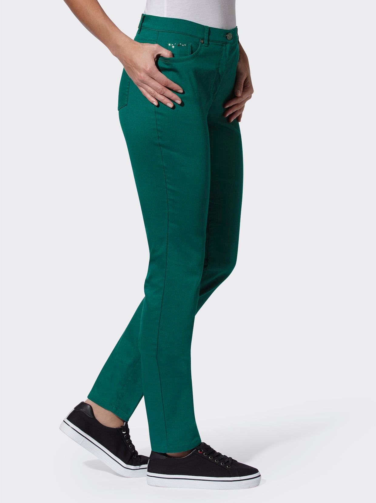Cosma 5-pocketbroek - donkergroen