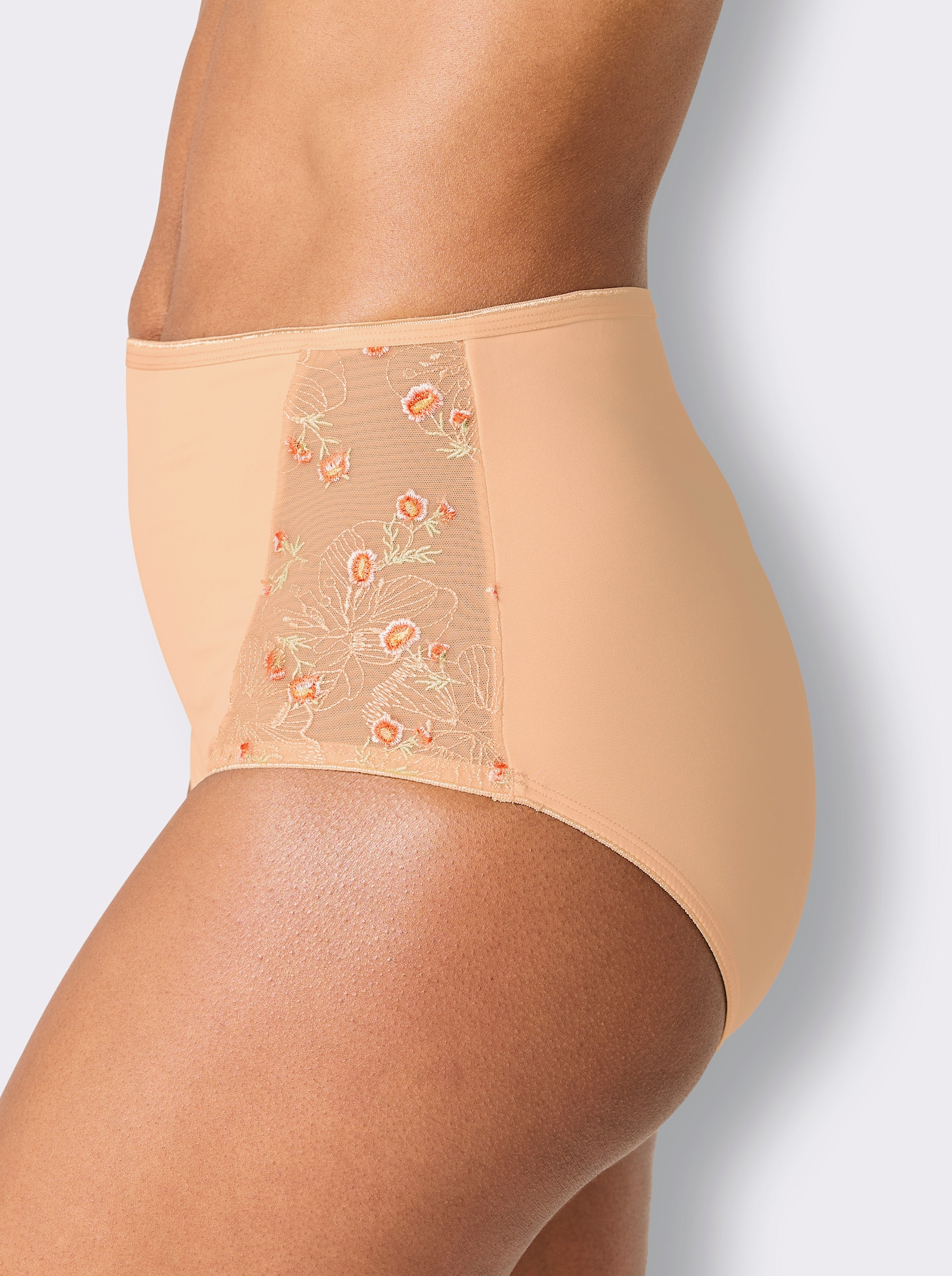 wäschepur Taillenslip mit elastischer Spitze - apricot