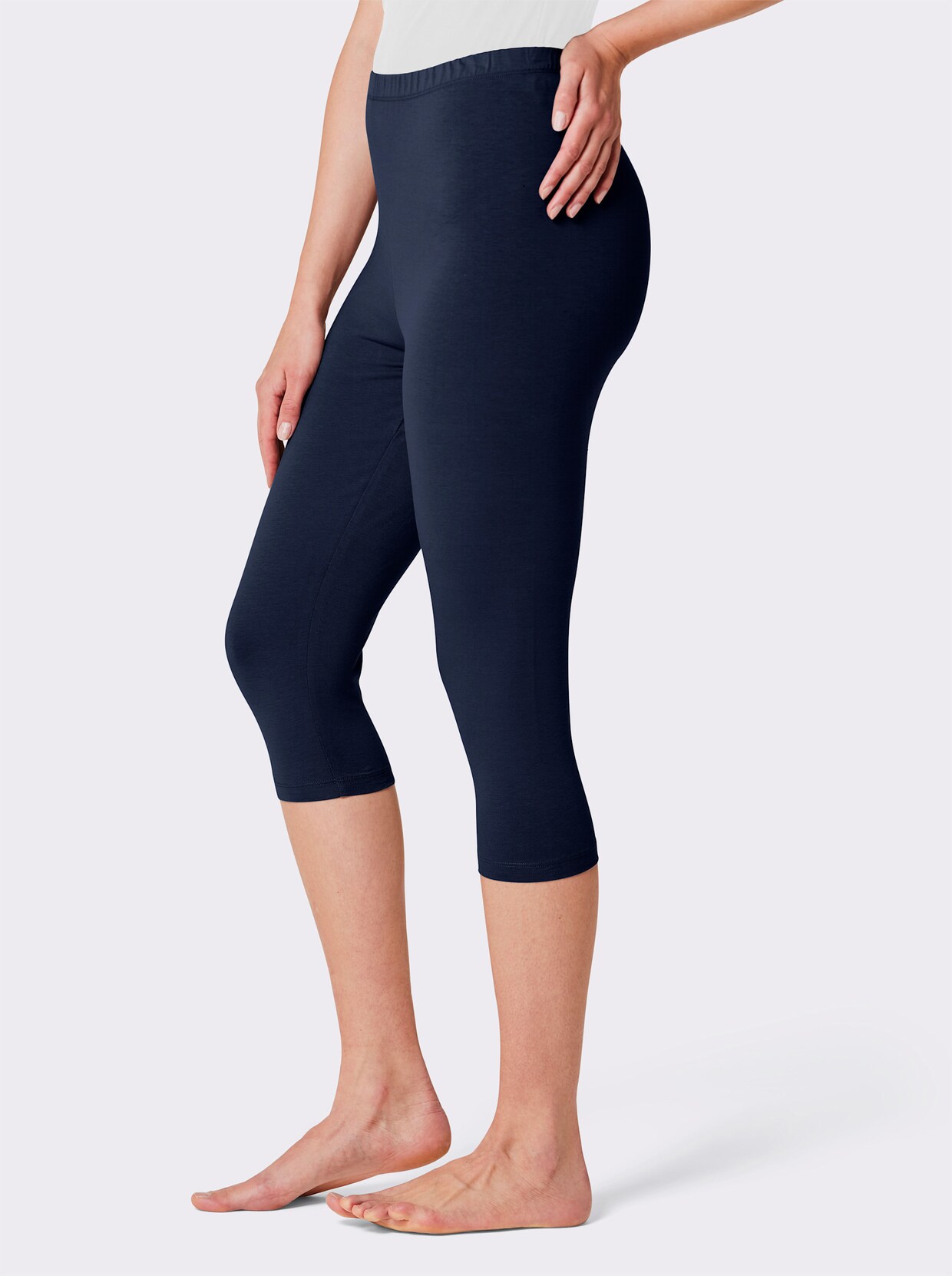 feel good Capri-Leggings - marine + traube