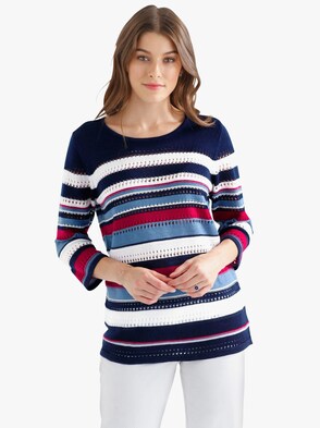 pullover blau rot