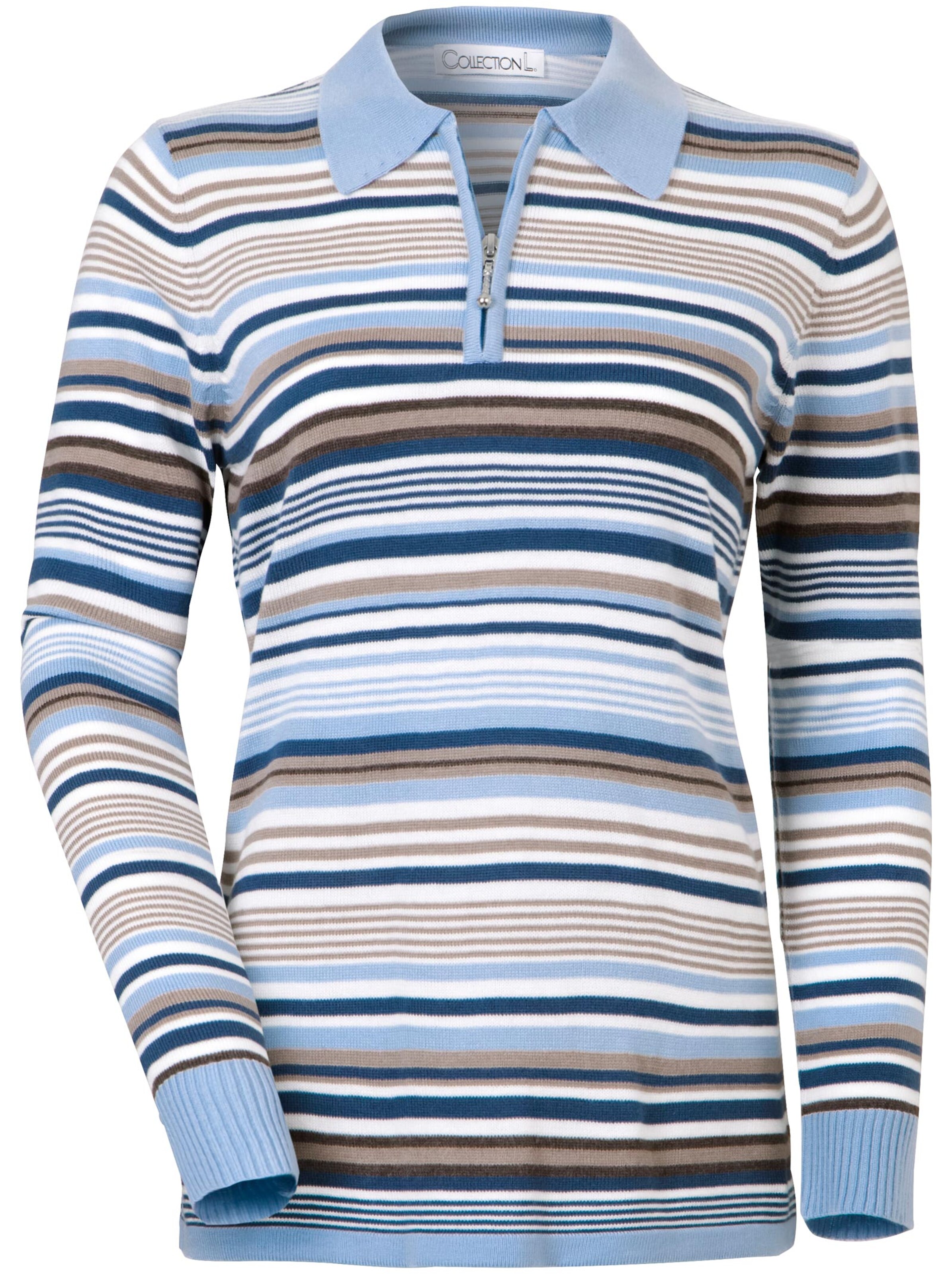 Collection L Pullover - bleu-geringelt