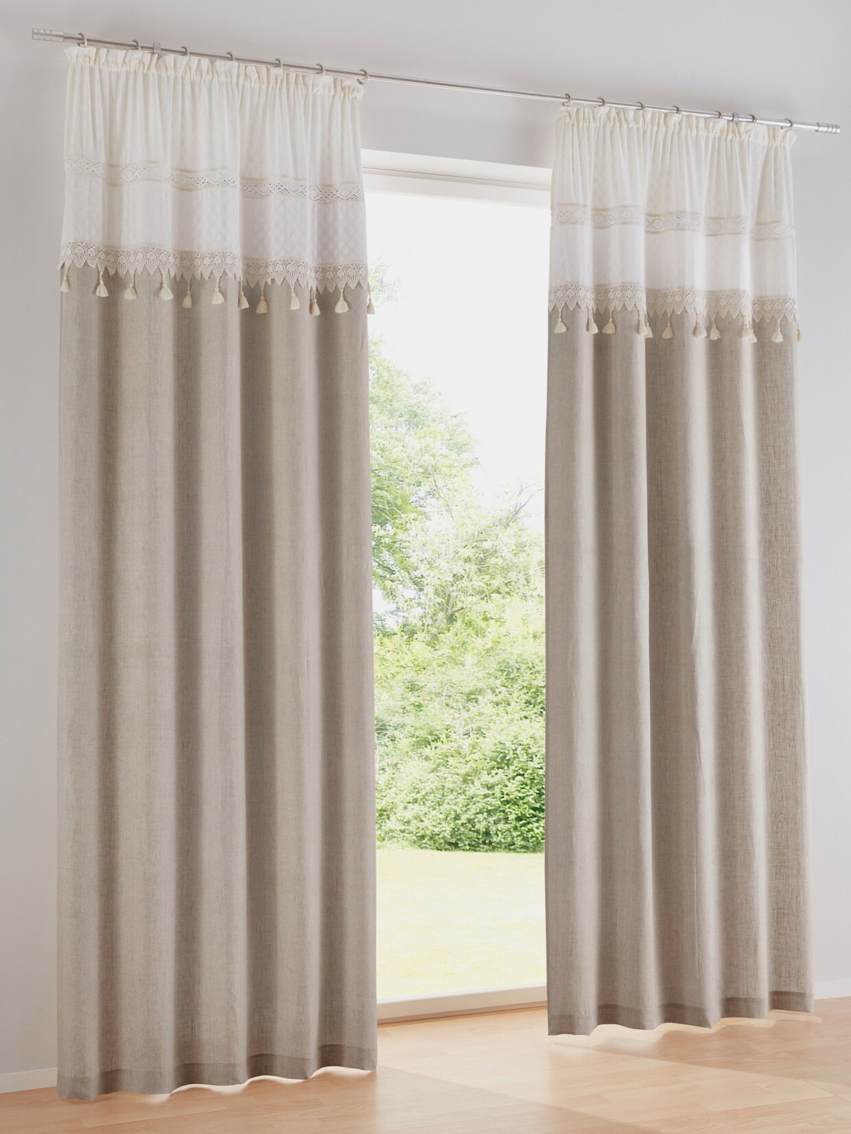 heine home Dekoschal - beige-offwhite