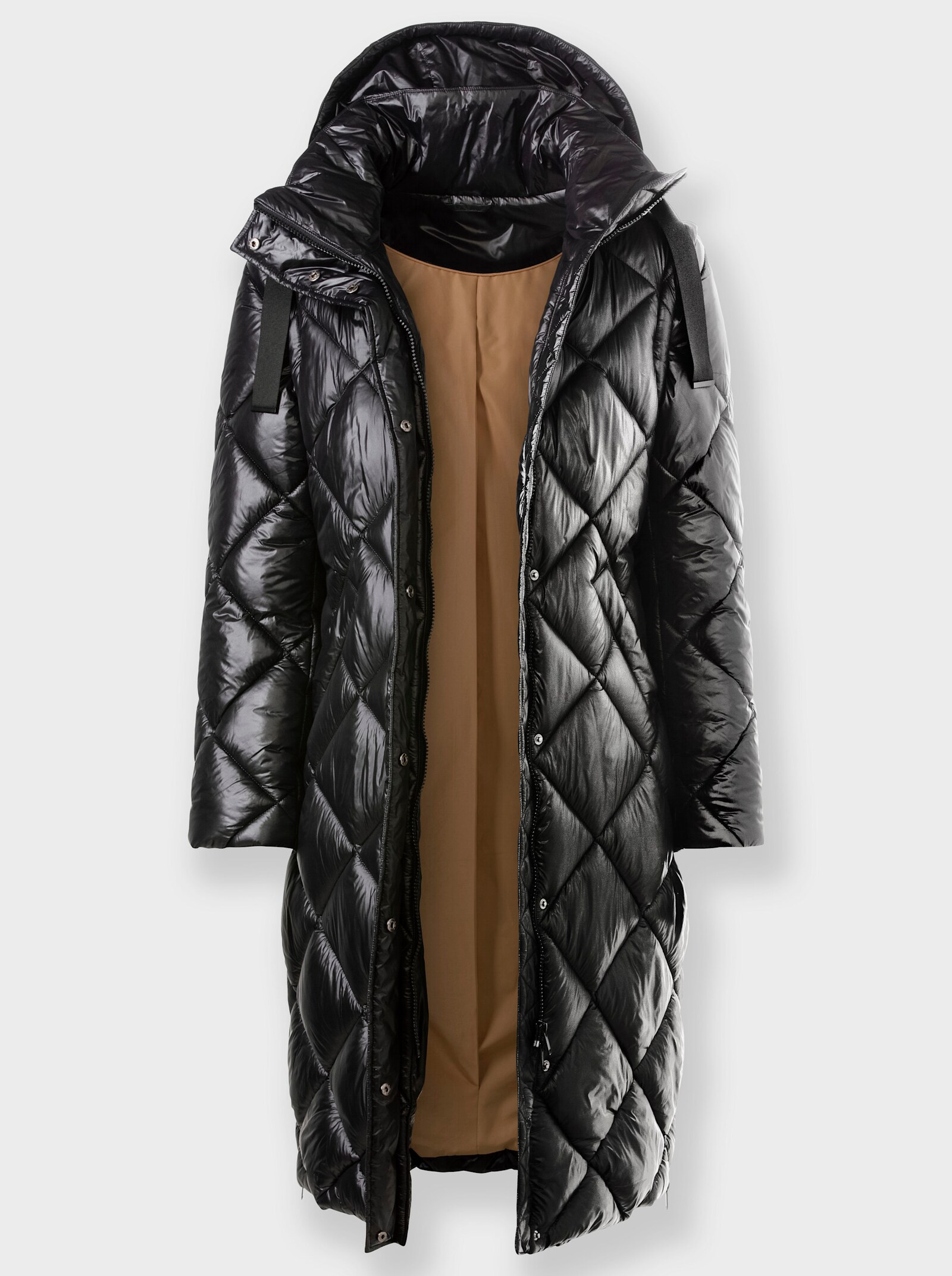 heine Wintermantel mit abzippbaren Ärmeln - schwarz