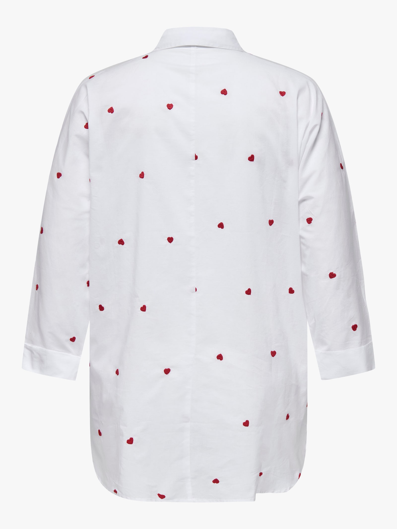 ONLY CARMAKOMA Langarmbluse - bright white aop:heart