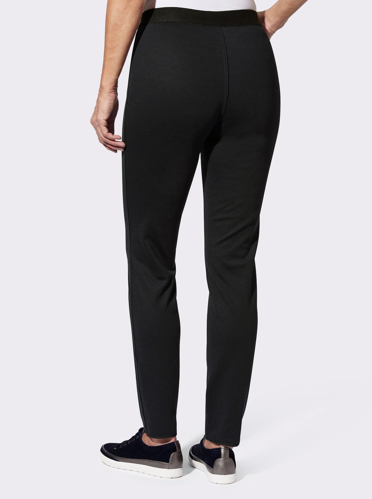 Stehmann Comfort line Broek - zwart/grijs geprint